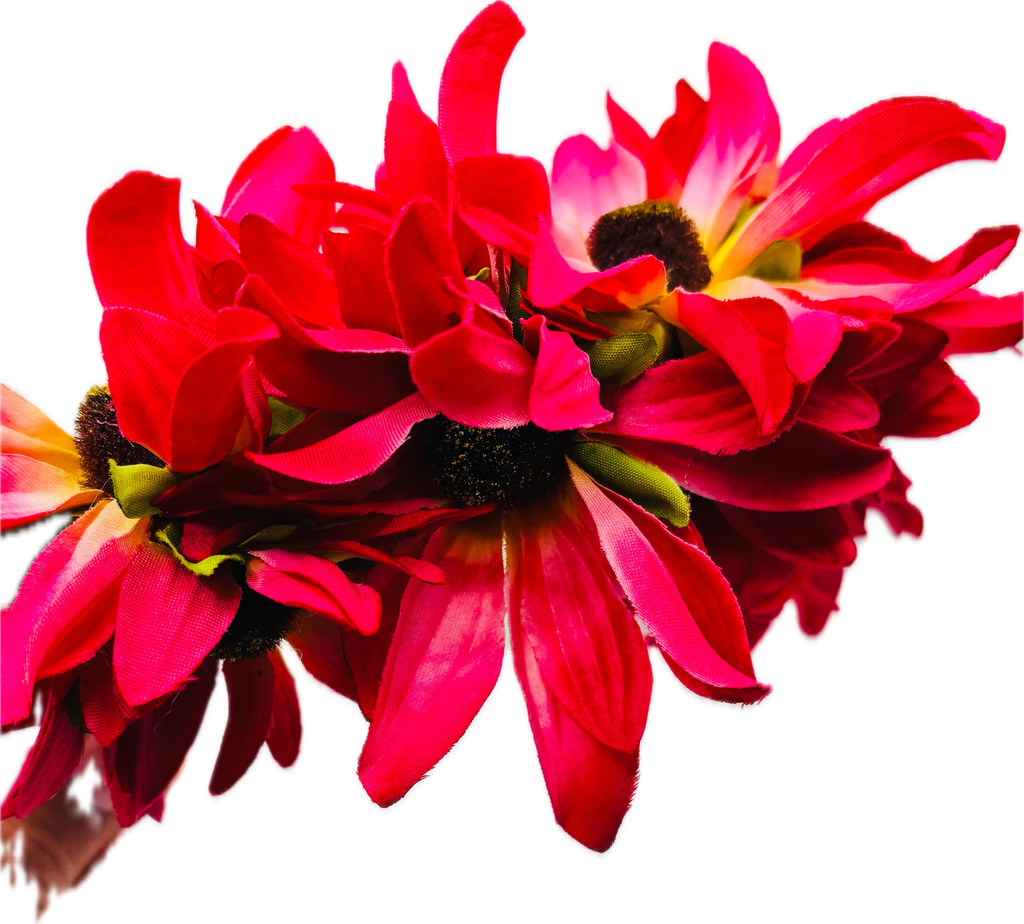 Karin's Garden "Drews Daisies” 1" Comfort Fit Headband. Handmade in the USA.