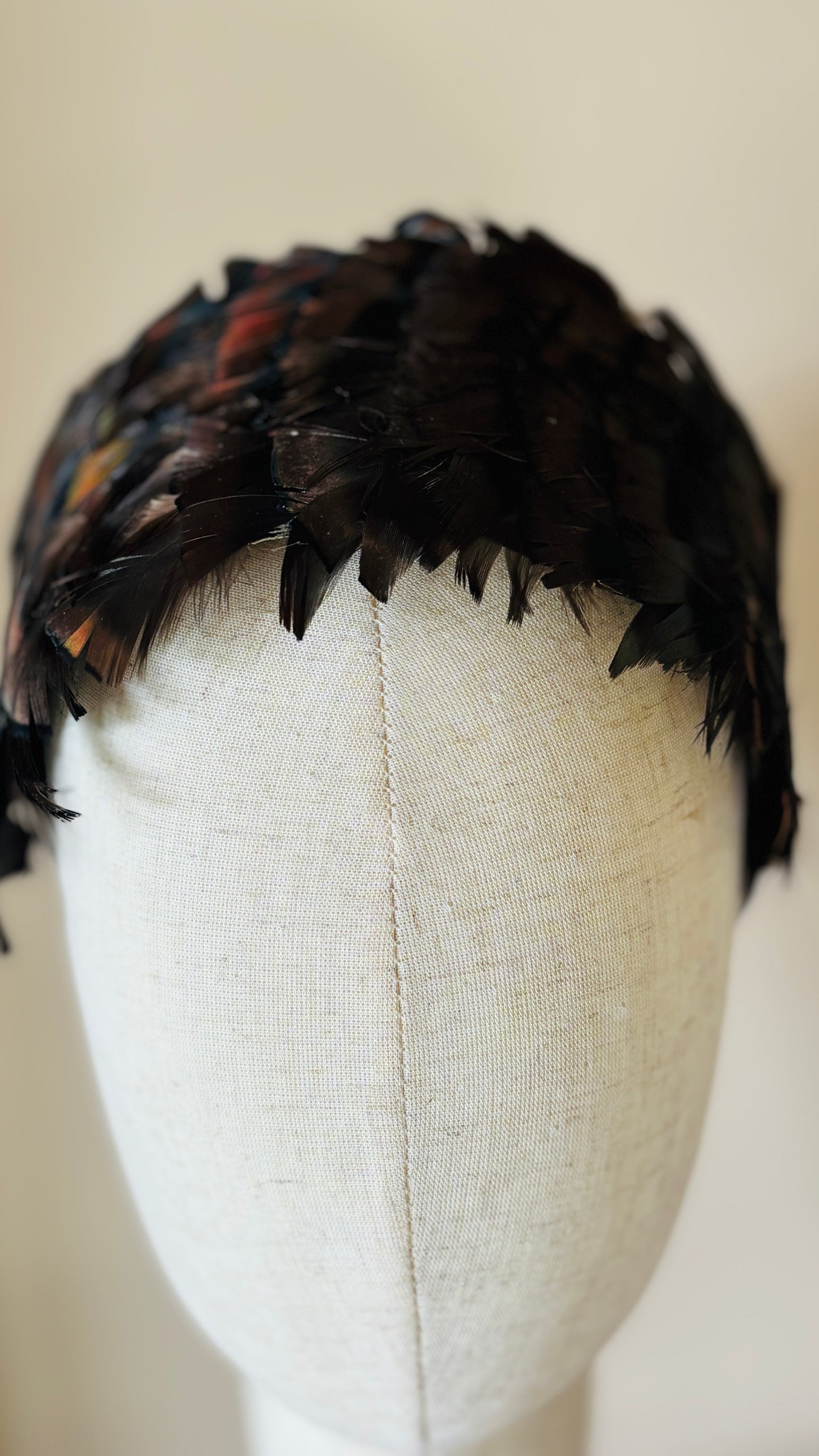 Garbo Bronze Feather Couture Headband