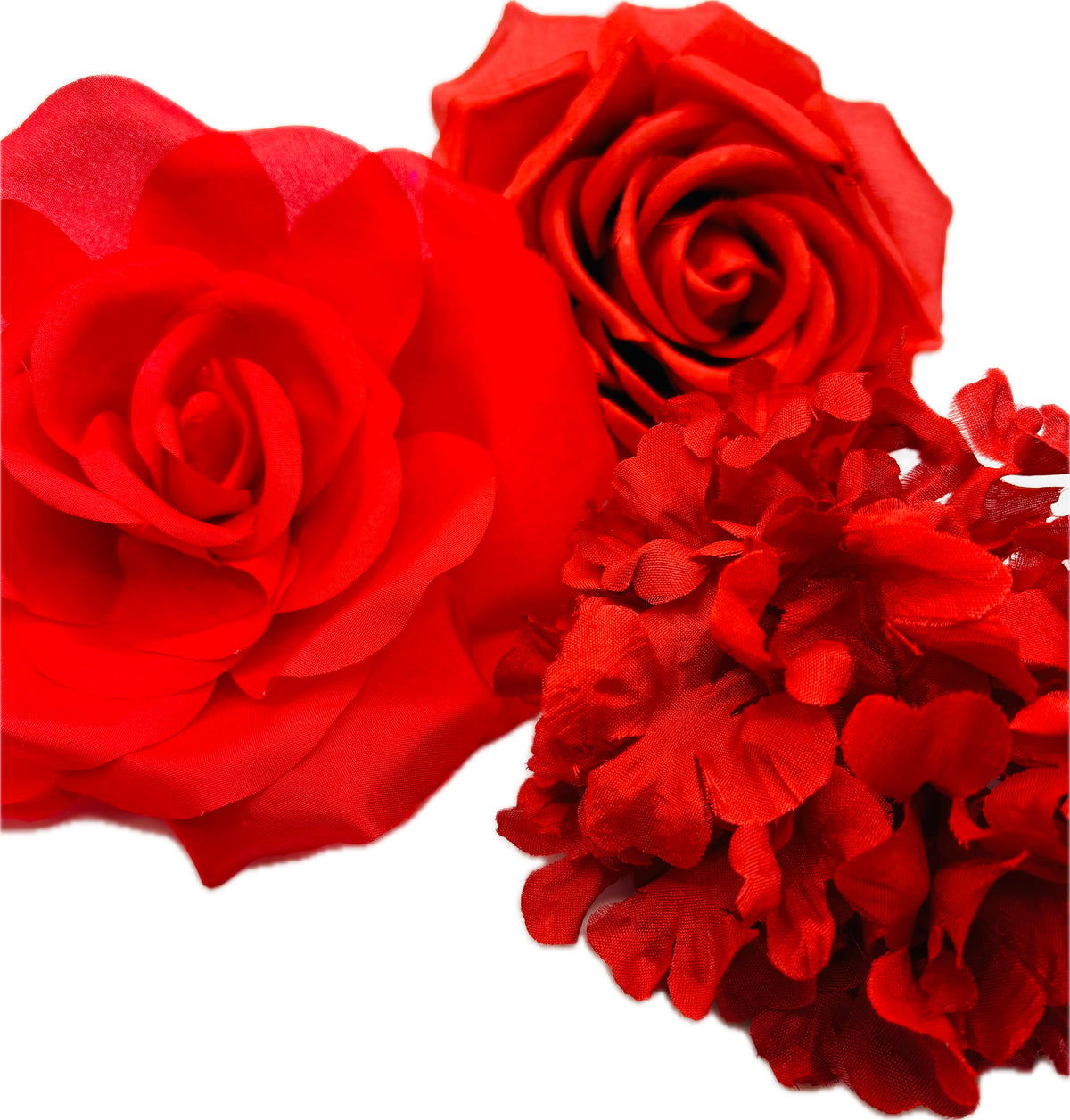 Ferrari Red Silk Derby Rose Pin & Clip, 5"