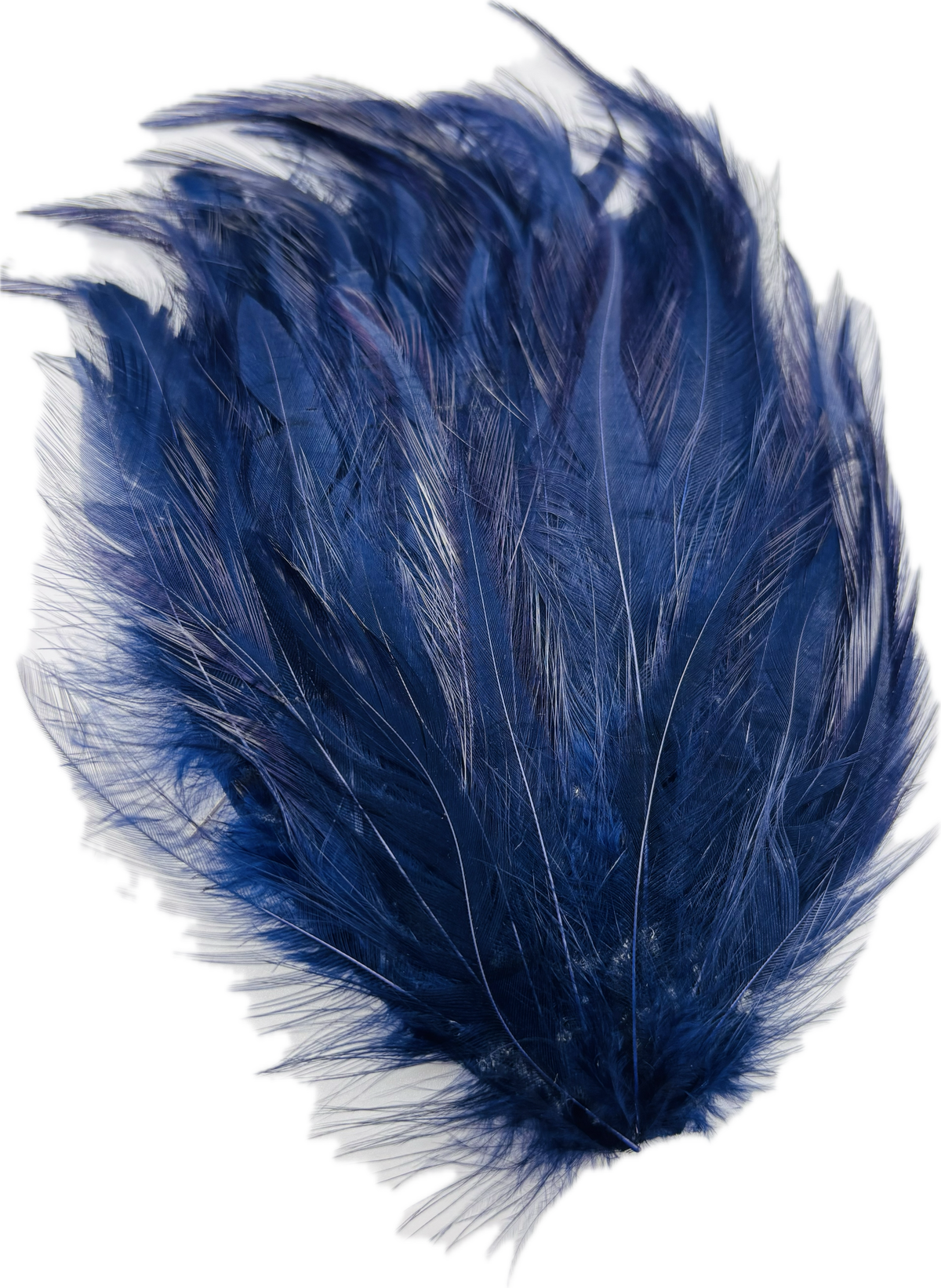 Garbo Navy Blue Feather Pin & Clip, 4"