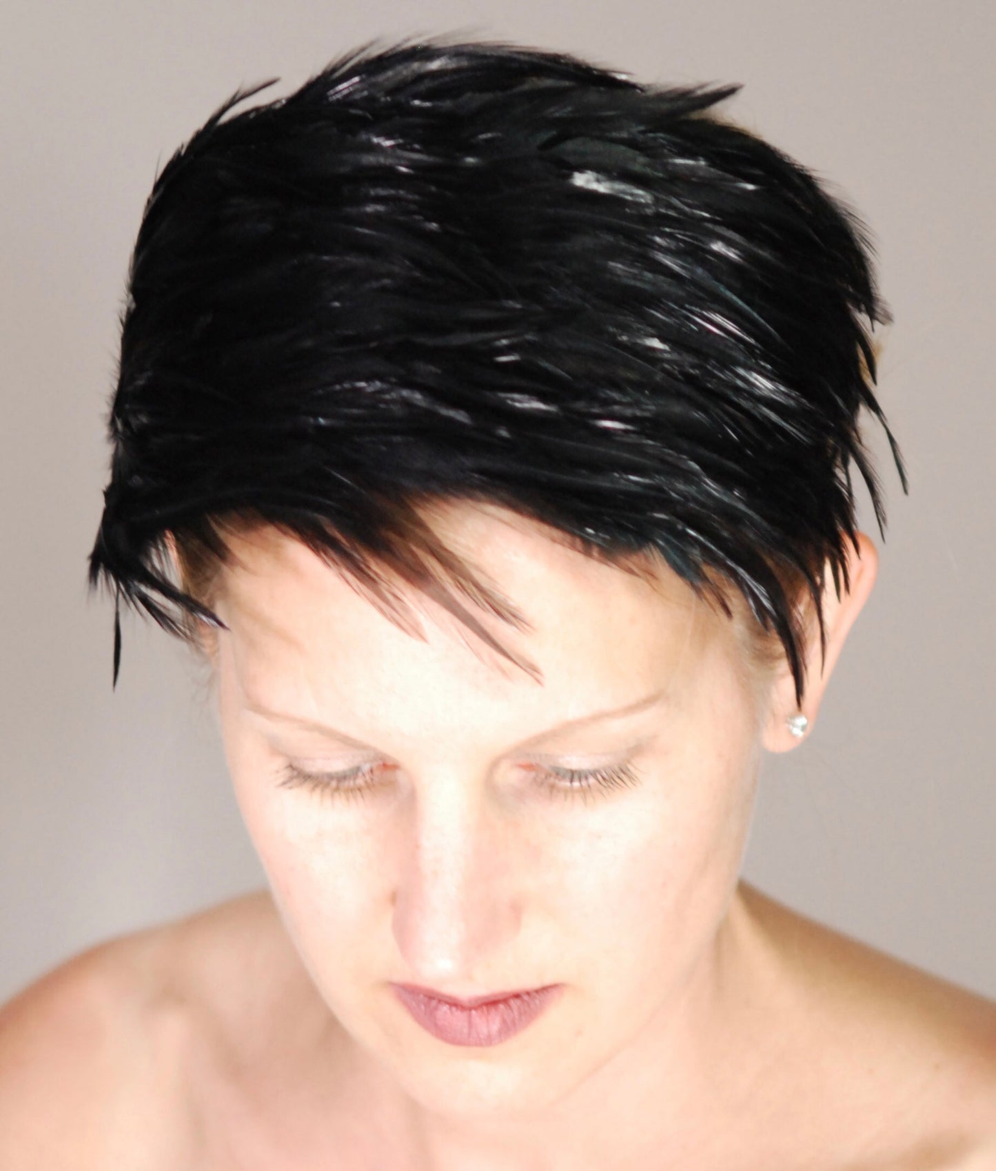 Karin's Garden Feather Couture Headband in Bronze/Ivory/Neutrals