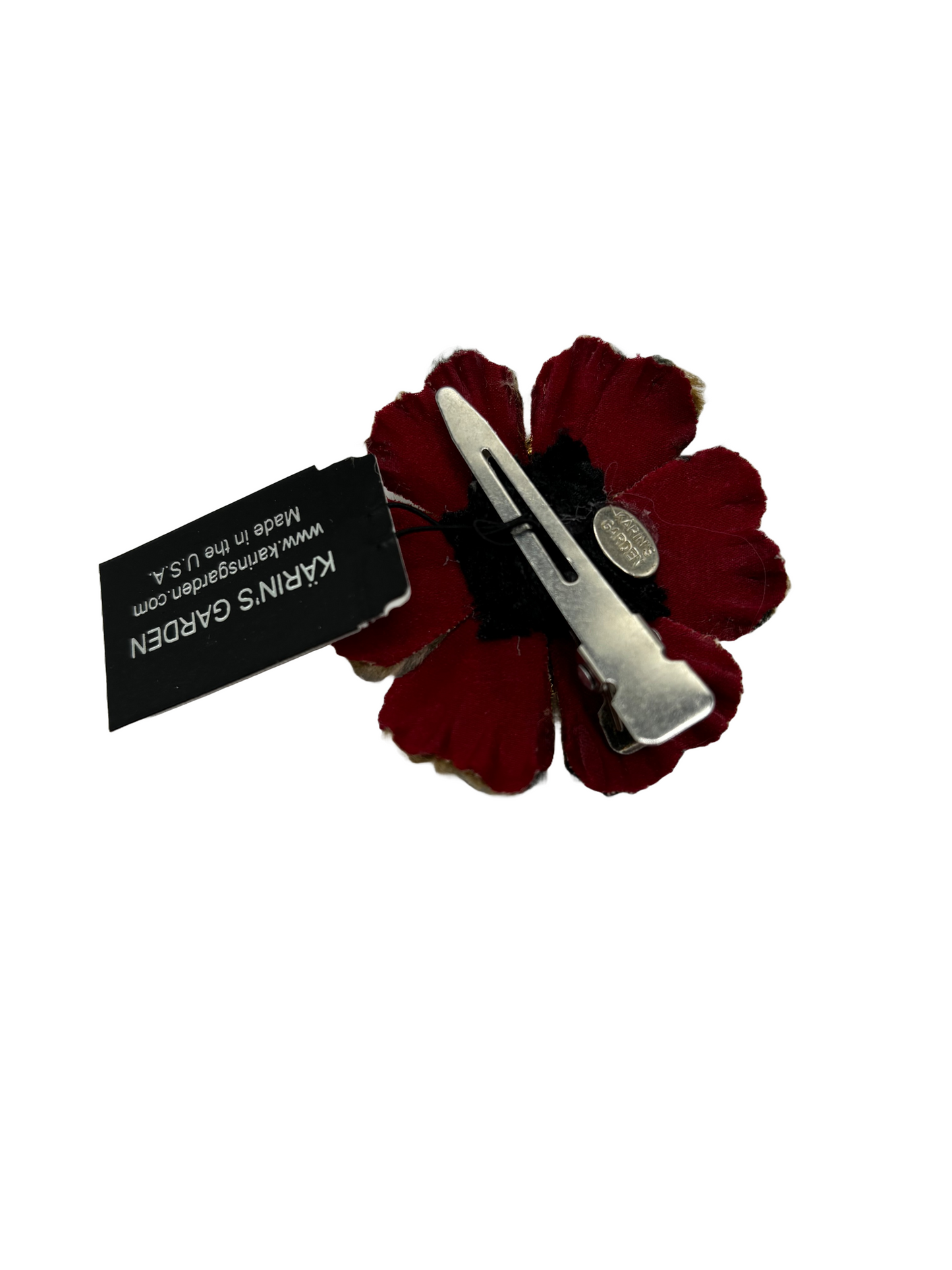 Karin’s Garden 2” Faux Fur Pearl & Gold Jeweled Mini Clip