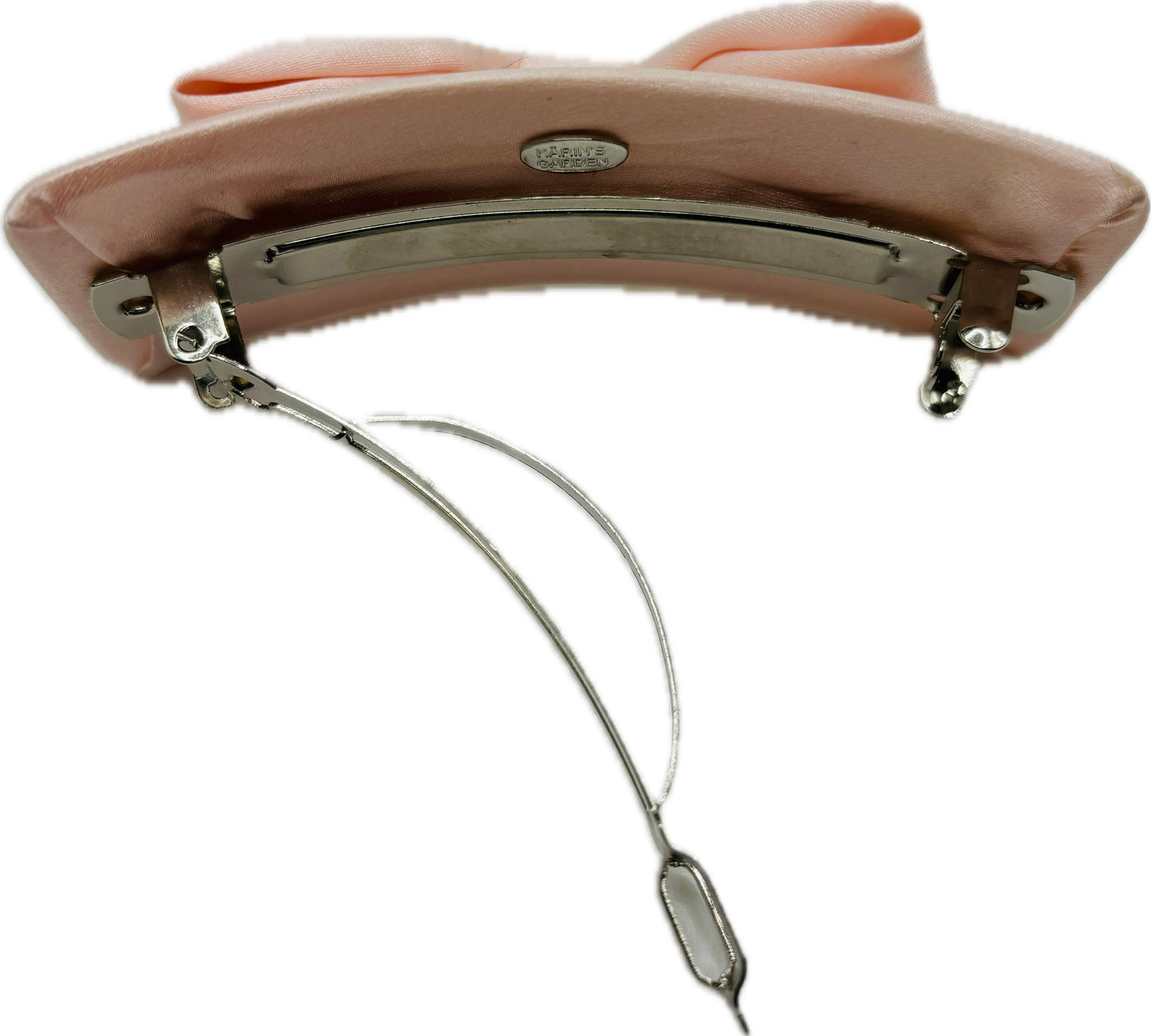 Karin's Garden 4" Lavender Silk Bella French Barrette with Bow. Handmade in the USA