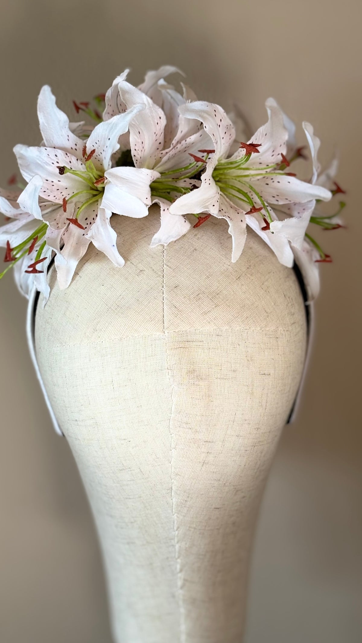 Martha Tiger Lily Floral Crown Headband, 1" – Handmade