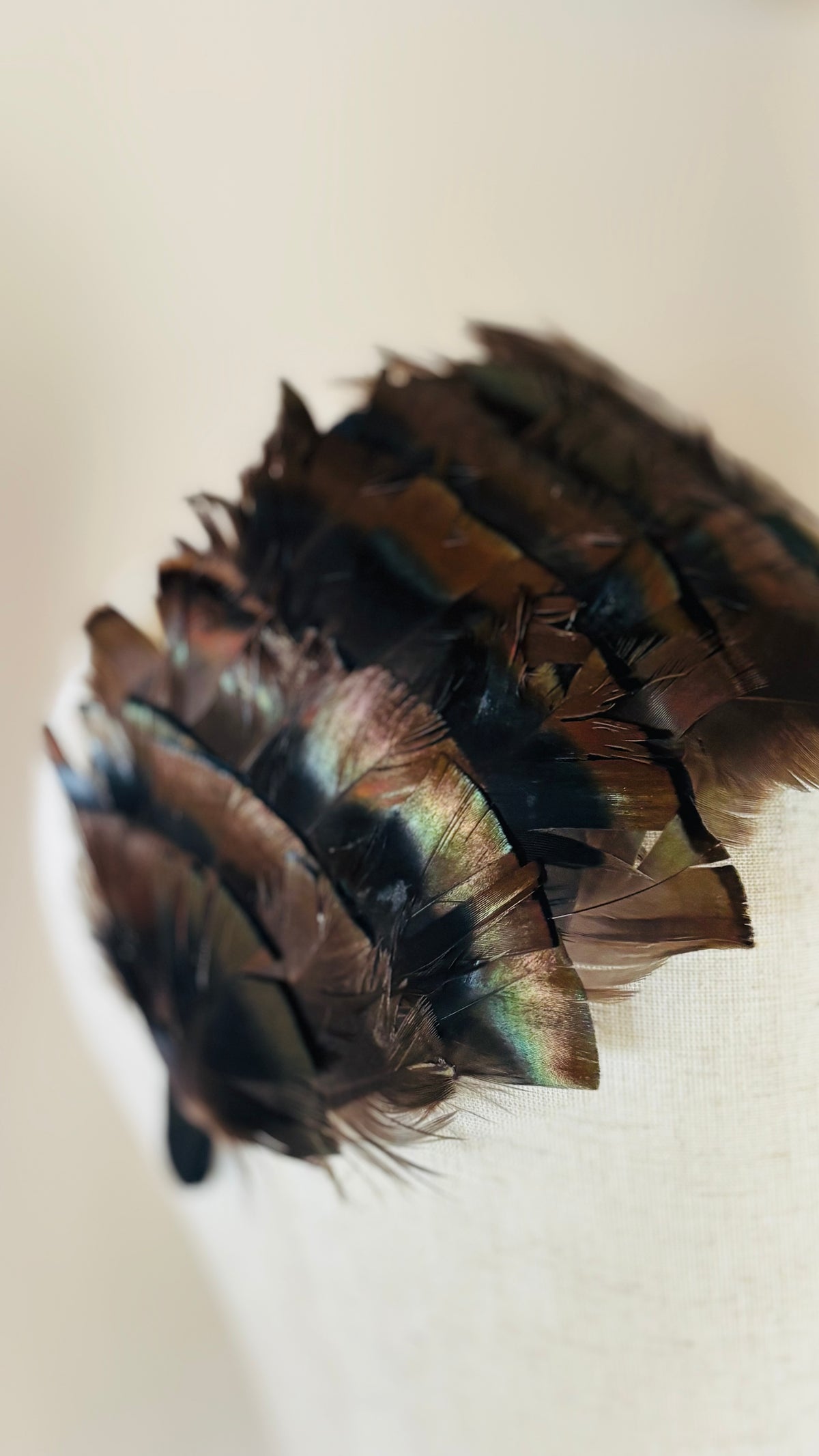 Garbo Bronze Feather Couture Headband