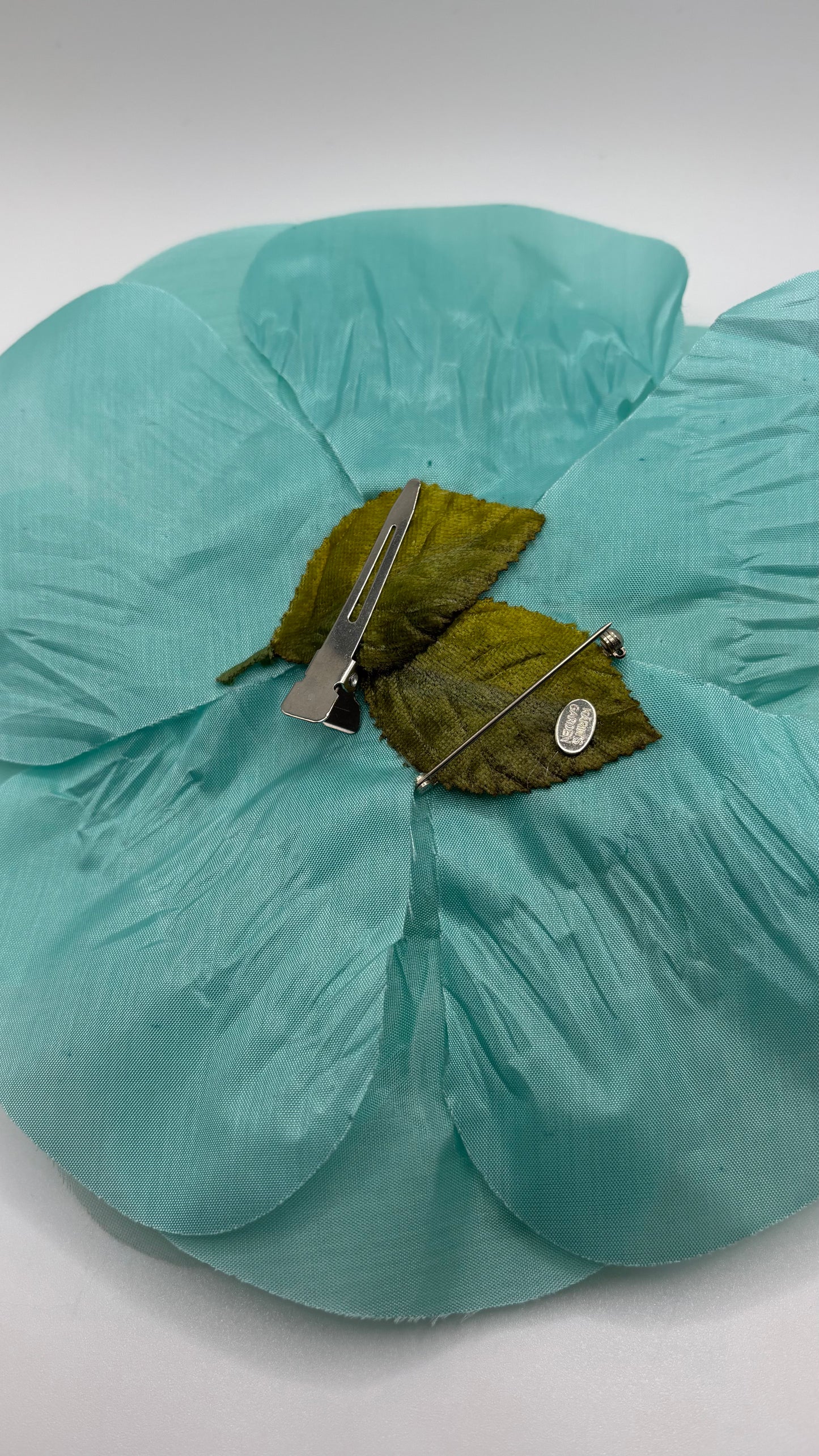 Karin's Garden 8" "Amelia" Lavender Silk Satin Crimped Poppy Pin & Clip. A Statement Flower