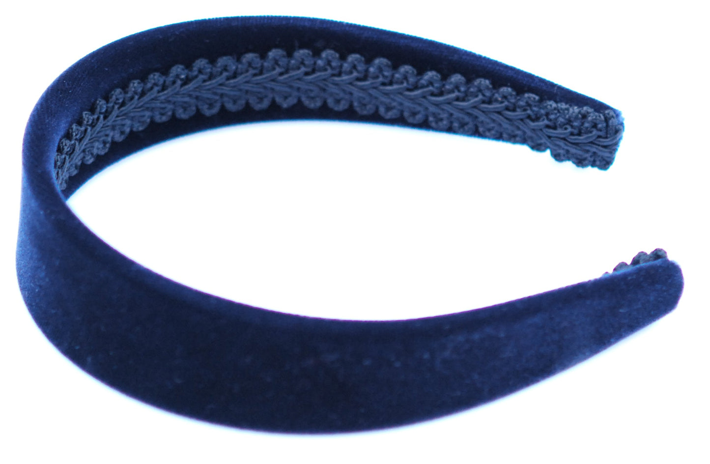 Karin's Garden 1.5" Velvet Headband Navy Made in the USA