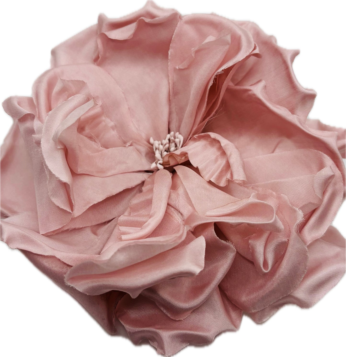 Valentina Pink Silk Blend Cabbage Rose Pin & Clip, 8"