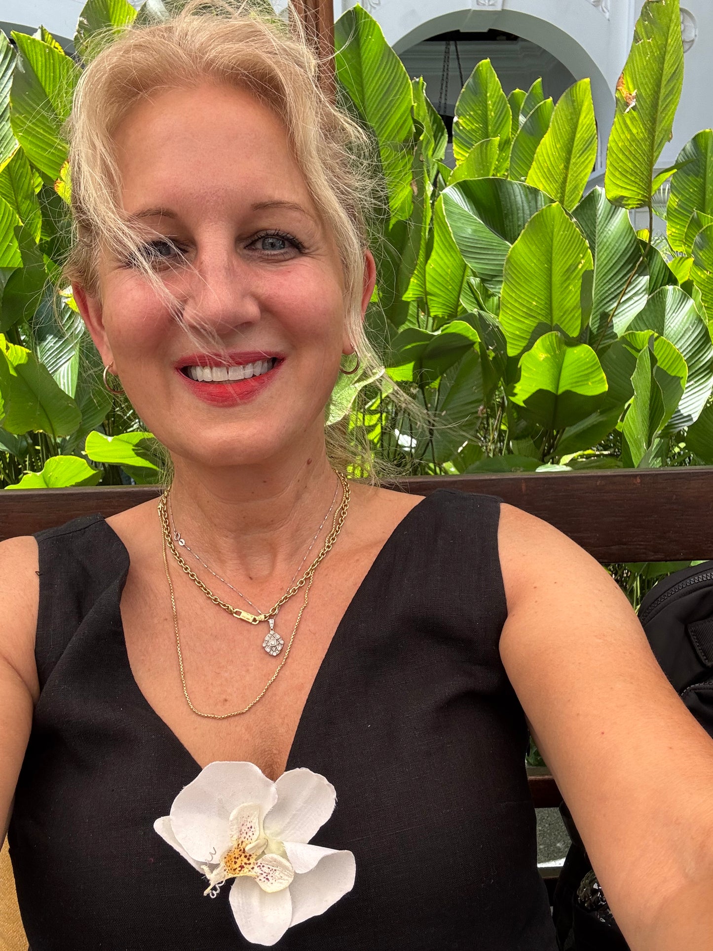 Karin's Garden Stella 3 1/2" Phalaenopsis Orchid Clip Easy Pinch Clip Style Handmade in the USA