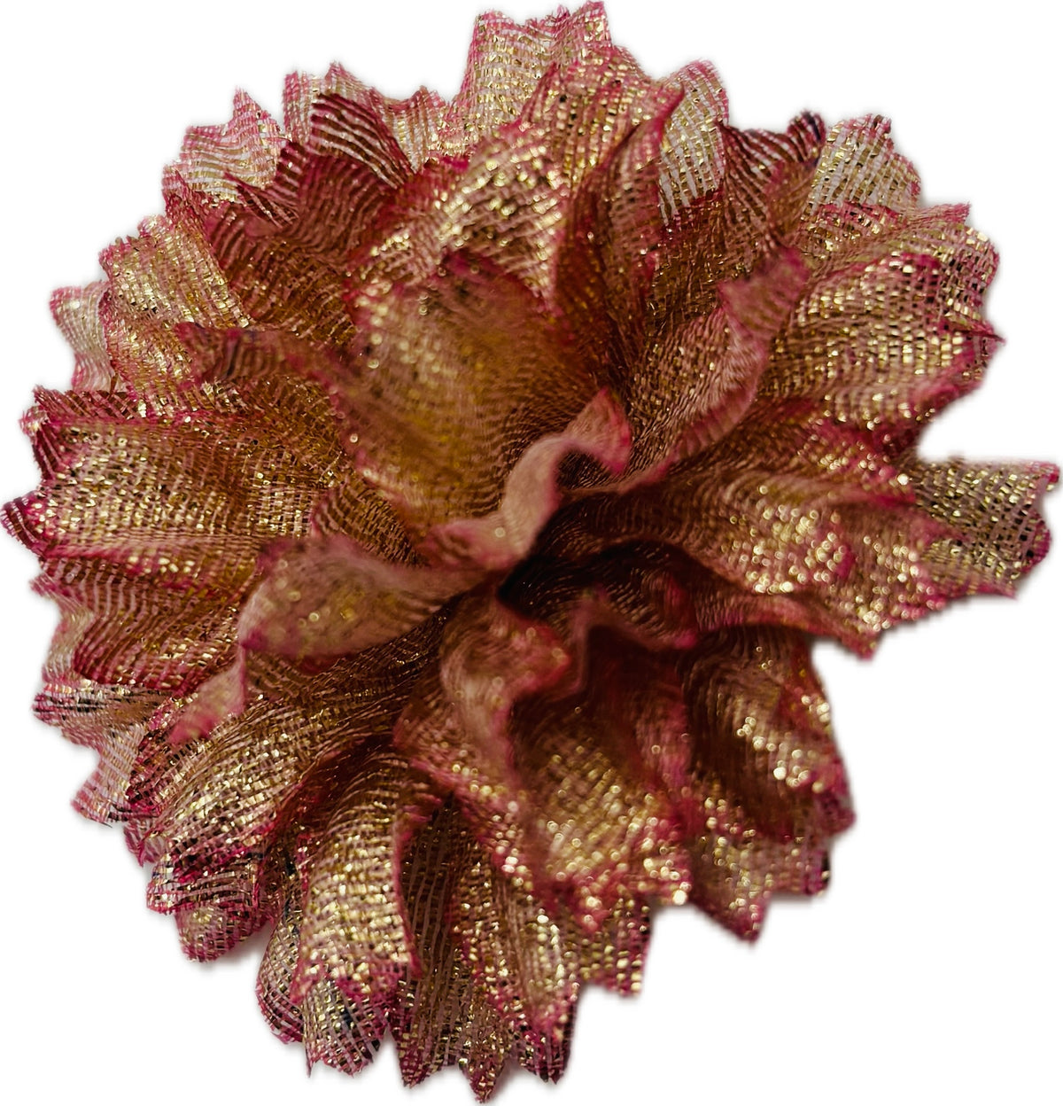 Pink Gold Petite Silk Carnation Pin Brooch & Clip, 2"