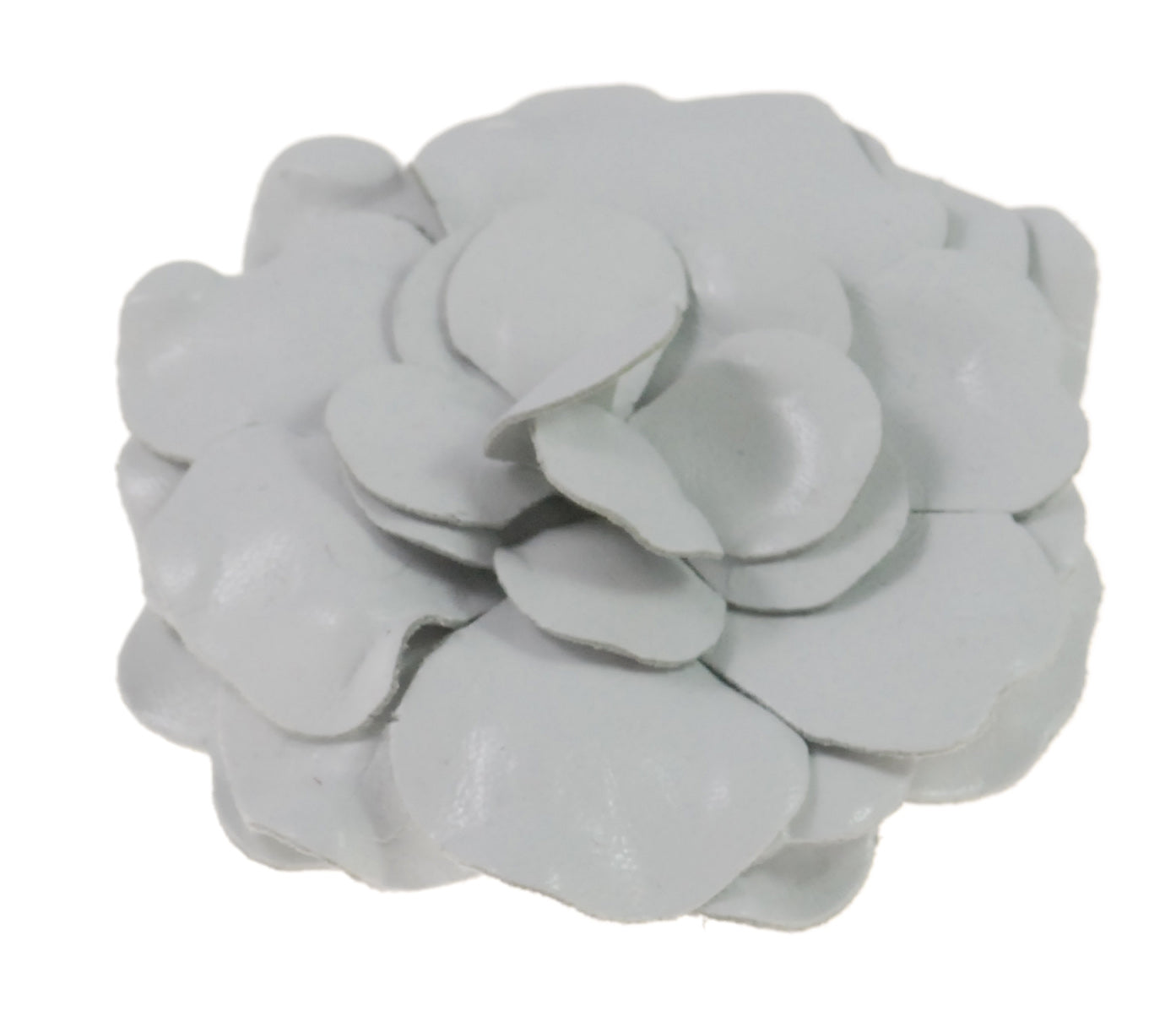 Leather Camellia Flower Pin White or Flower Clip. Made in the USA