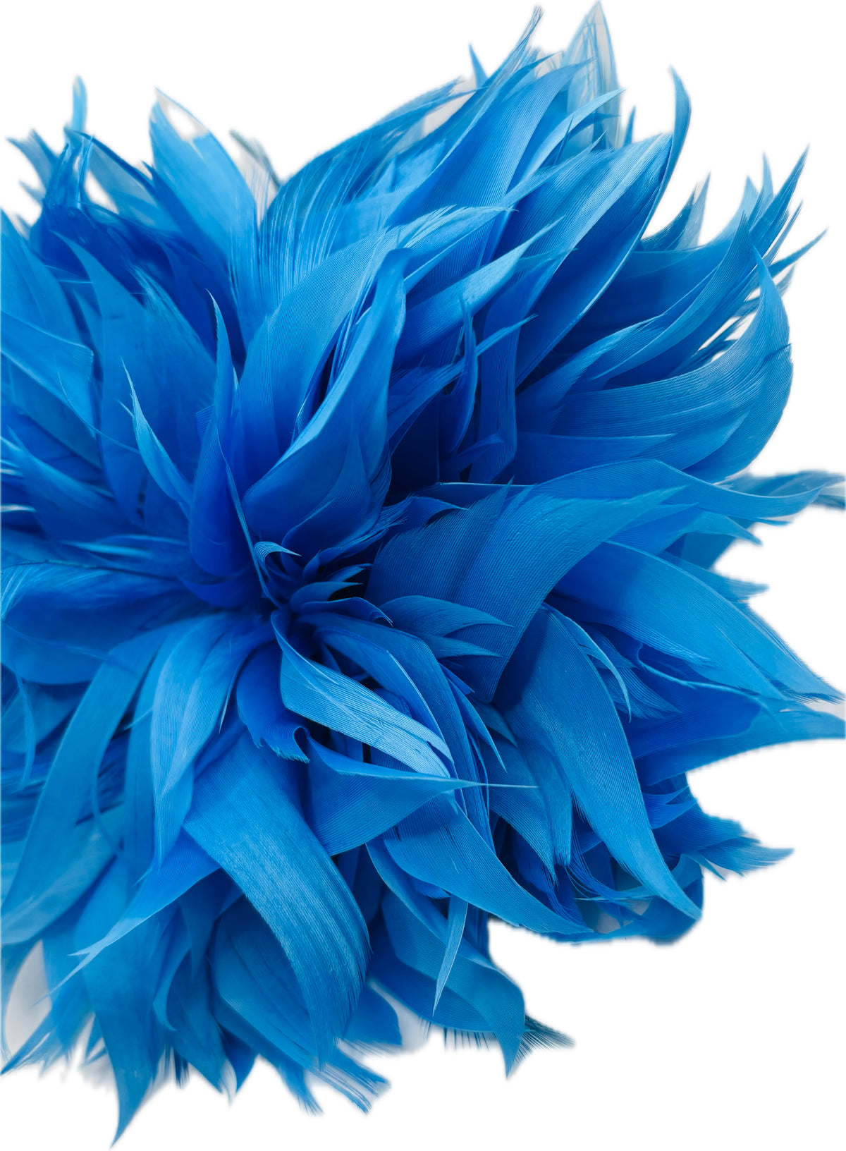 Josephine Blue Feather Brooch & Clip, 5" – No. 2