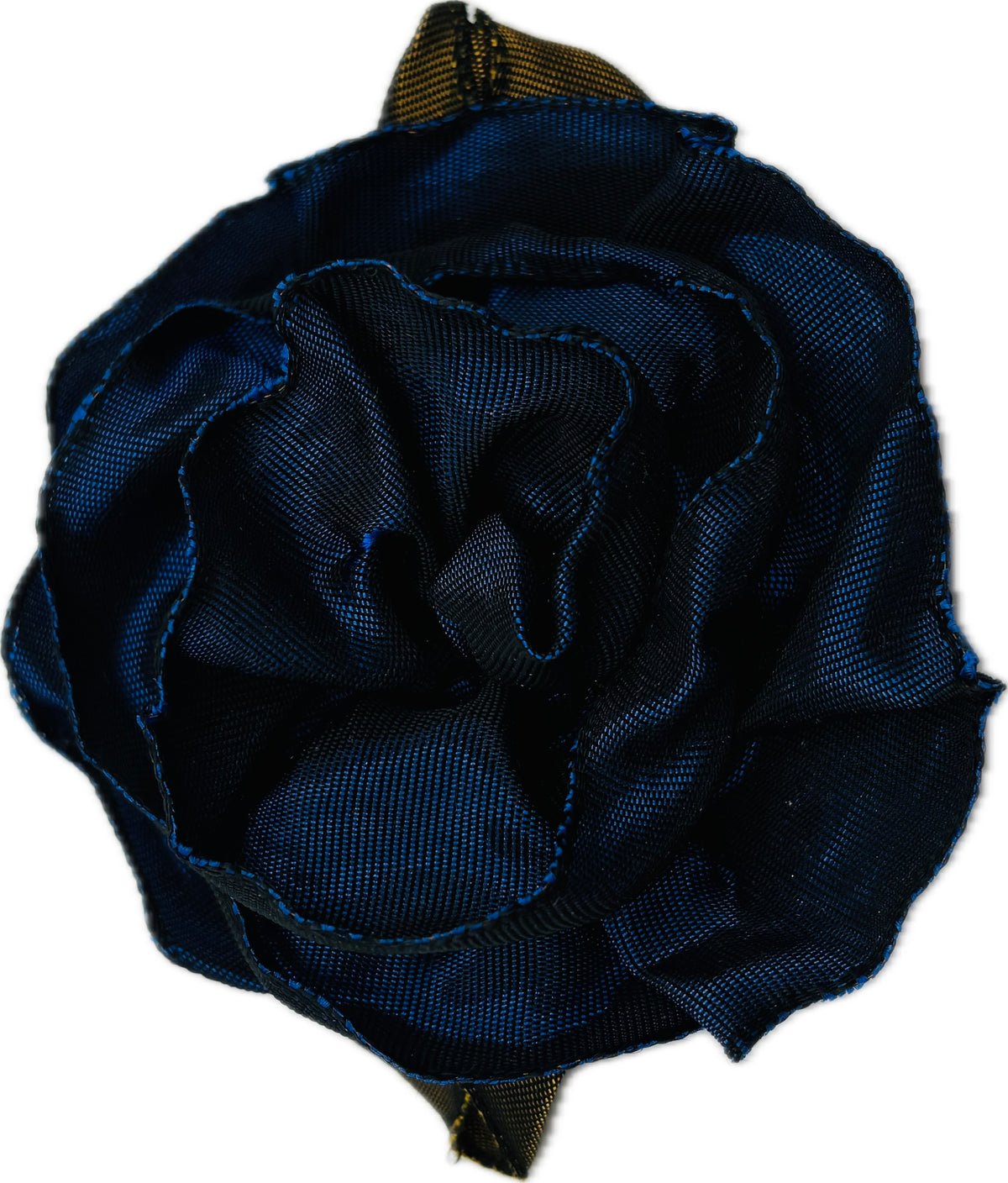 Rosette Navy Brooch & Clip, 3"