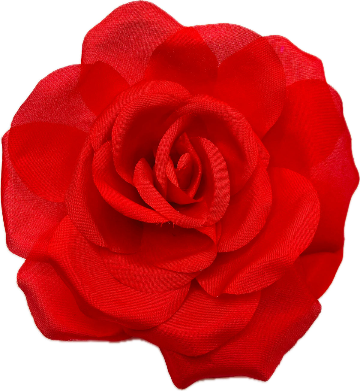 Ferrari Red Silk Derby Rose Pin & Clip, 5"