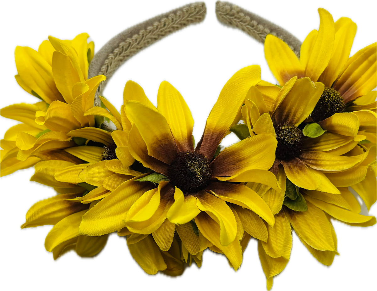 Drew's Daisies Yellow Black-Eyed Susan Headband, 1" – Handmade