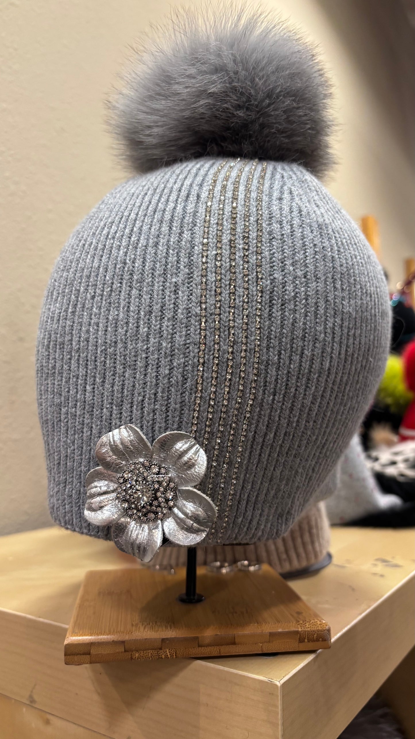 Karin's Garden 2 1/4” Baby Big Sky Rodeo Glam Leather Crystal Star Pin & Clip. Clip onto necklace, dress, lapel, hat and more.