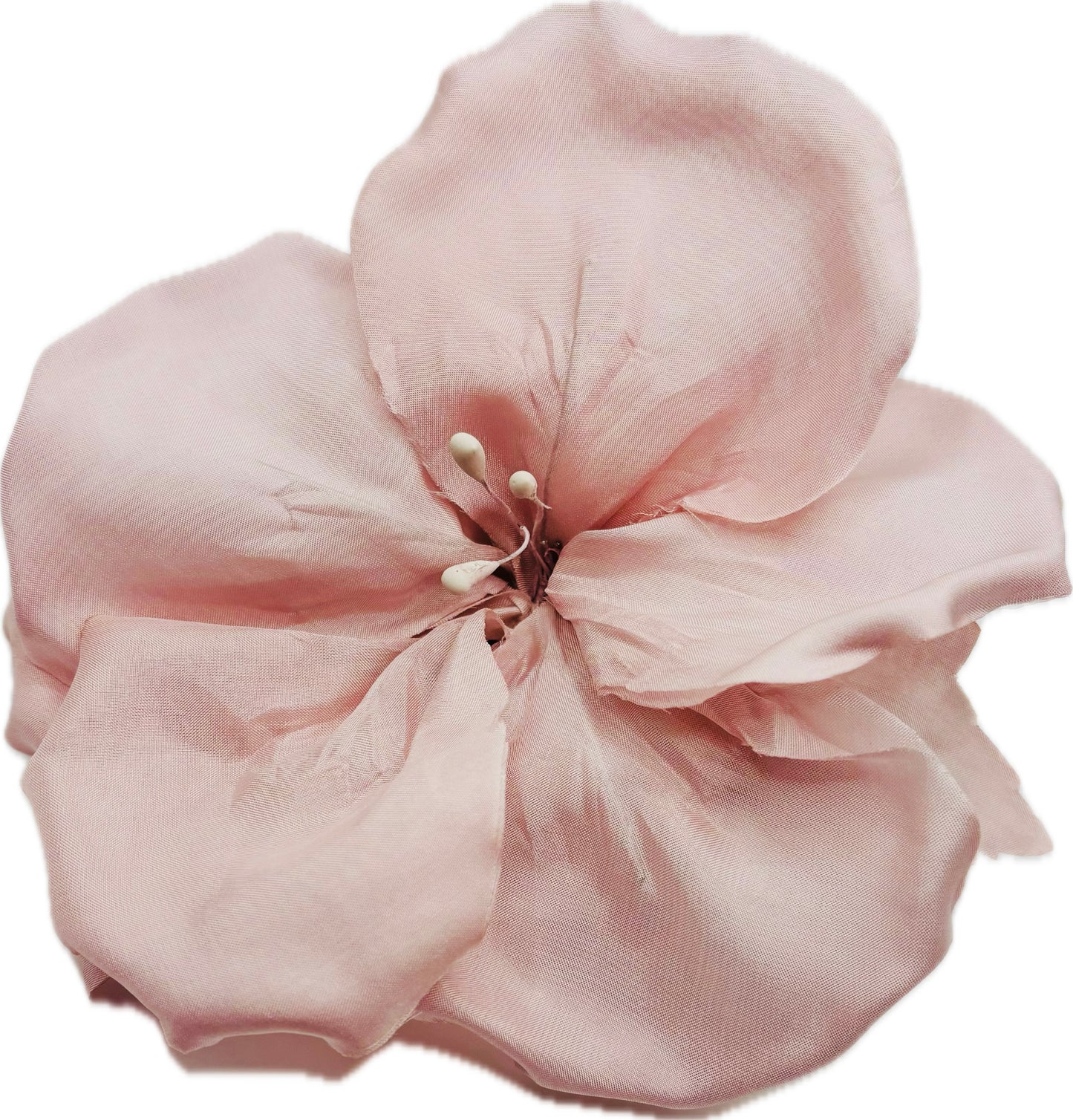 Estelle Pink Silk Blend Romantic Poppy Brooch & Clip, 4"