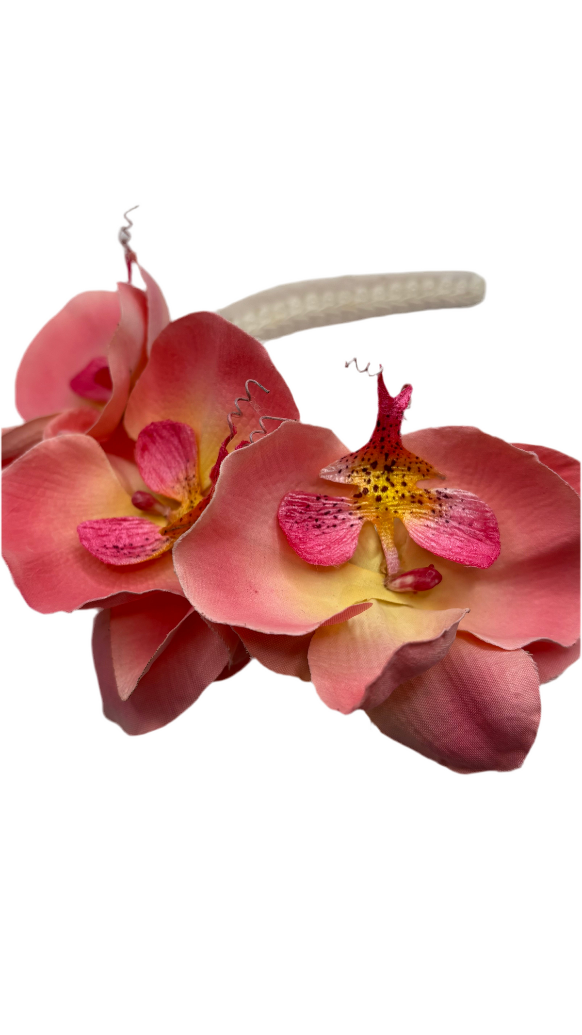 Stella Pink Orchids Headband, 1" Comfort Fit – Handmade