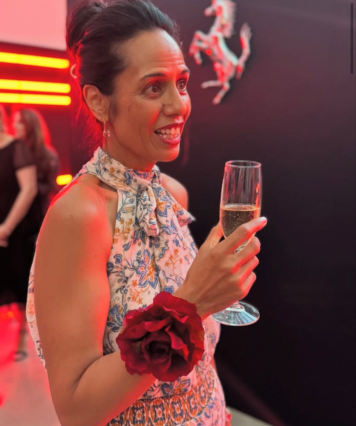 Karin's Garden “Trudy” Red Rose Pin Brooch and Clip