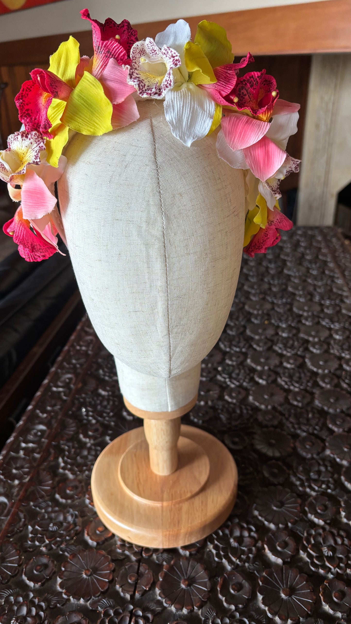 Chloe Vanda Orchid Couture Headband, 1" Comfort Fit – Handmade