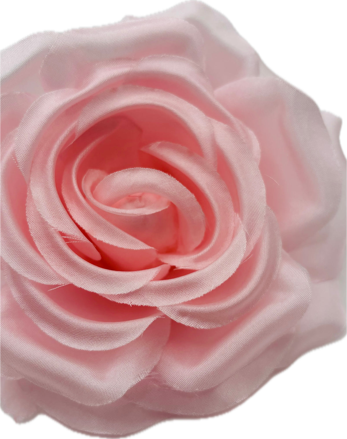SJP Blush Pink Silk Rose Brooch & Clip, 4.5"