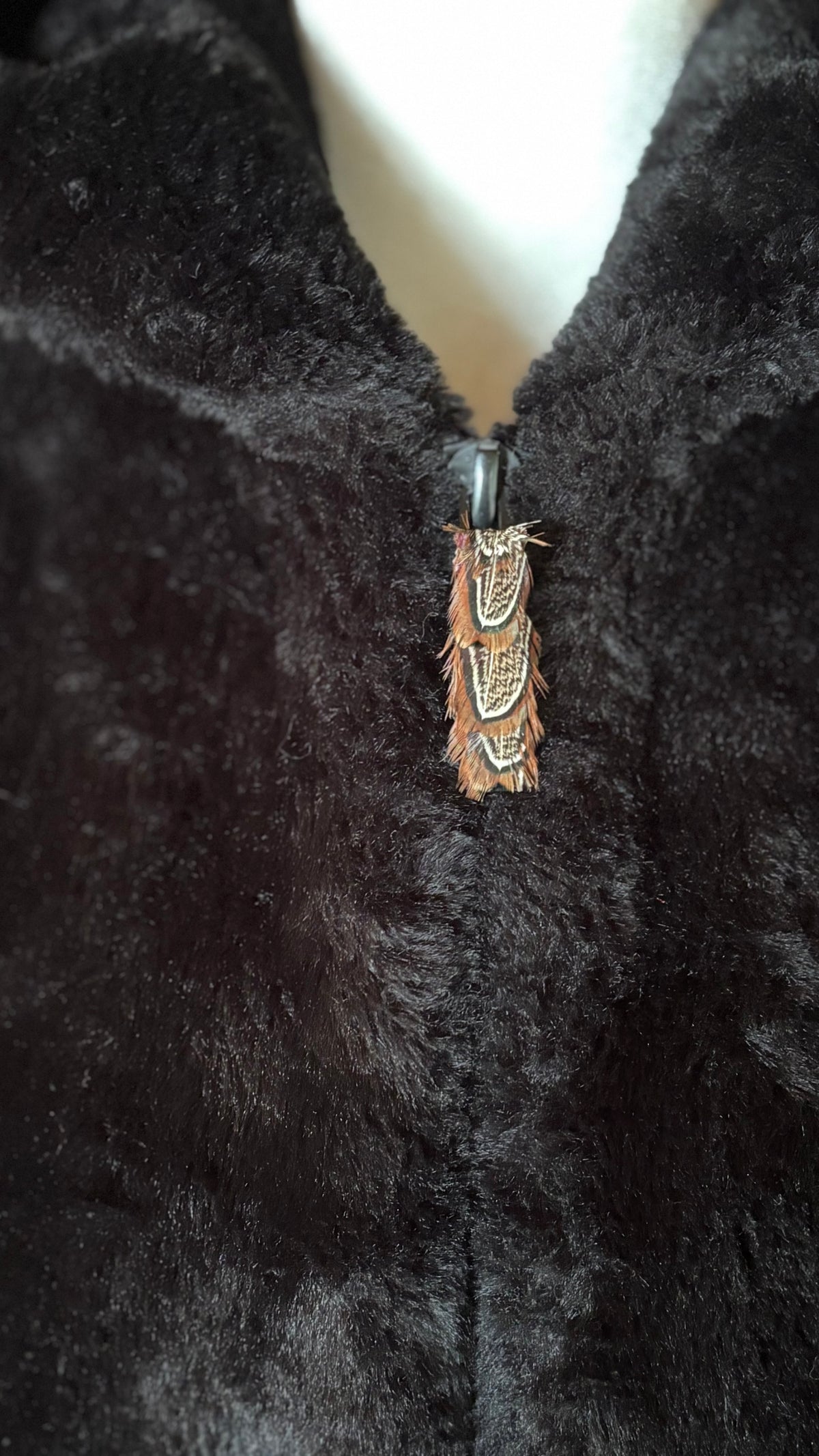 Giselle Brown & Ivory Feather Clip