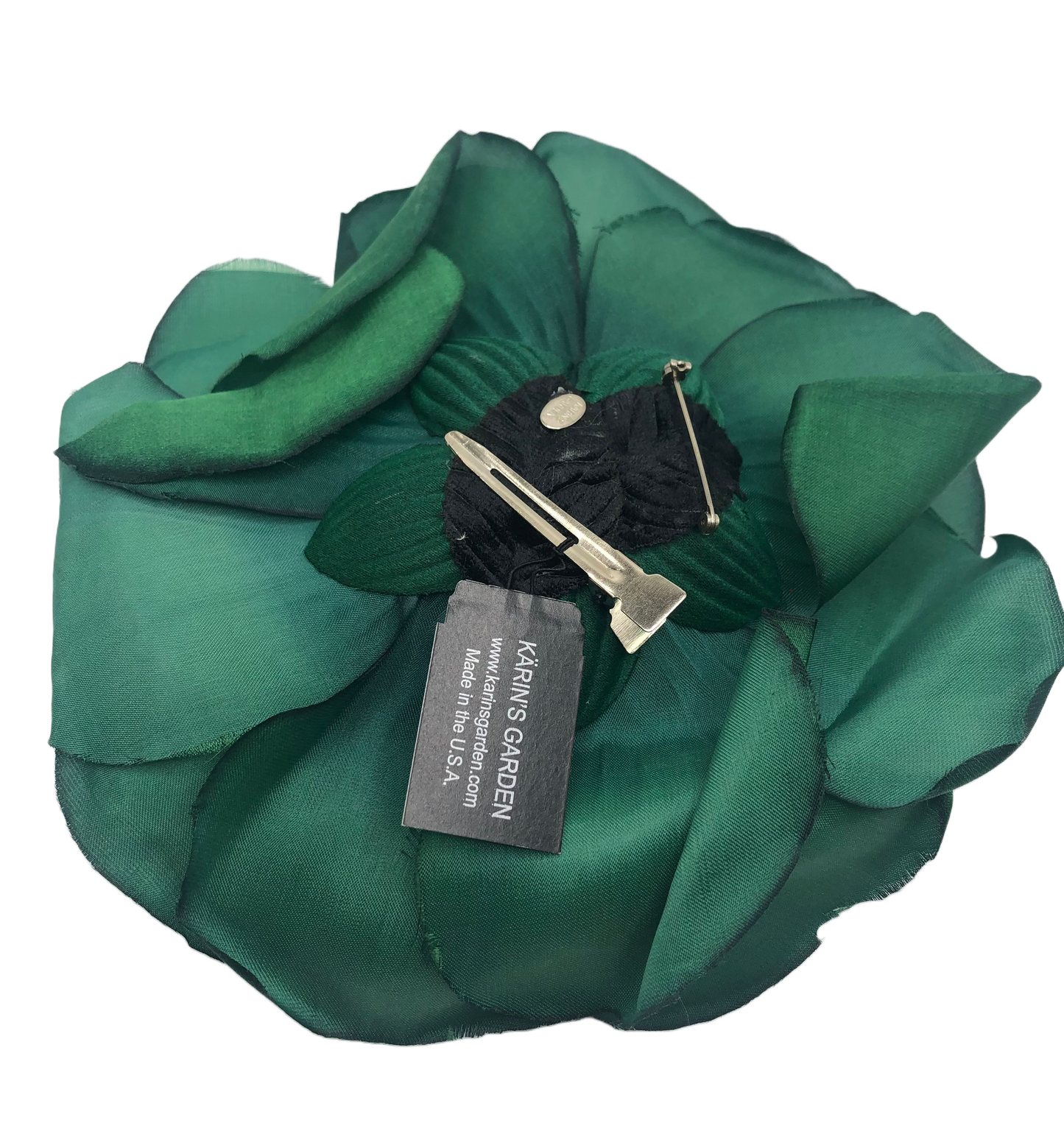 Karin’s Garden 7” Hunter Green Silk Cabbage Rose.