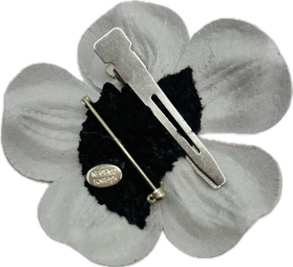 Big Sky Rodeo Glam Silver Leather Crystal Star Pin & Clip, 2 1/2"