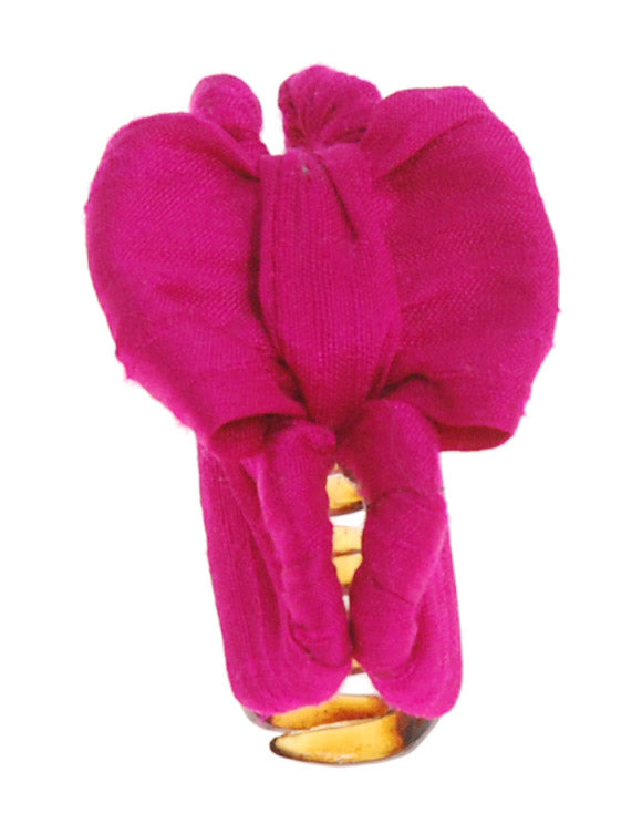 Karin's Garden Capri Fuchsia Silk Dupioni Petite Jaw Clip 2.5”