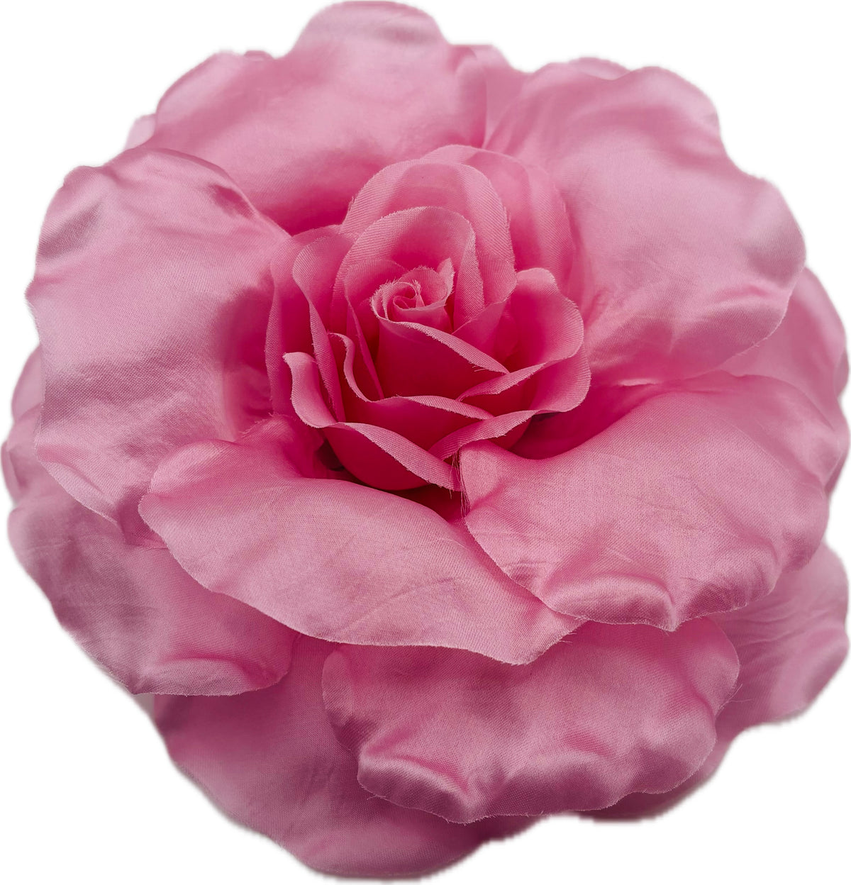 Jolie Pink Silk Cabbage Rose Pin & Clip, 8"