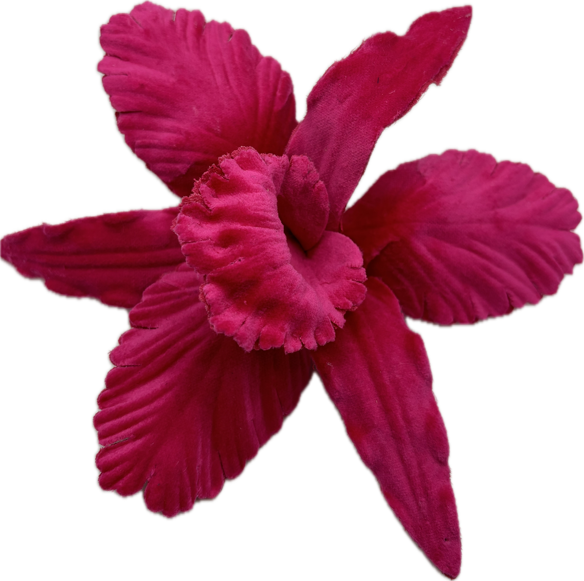 Diva Pink Velveteen Orchid Pin & Clip, 7"