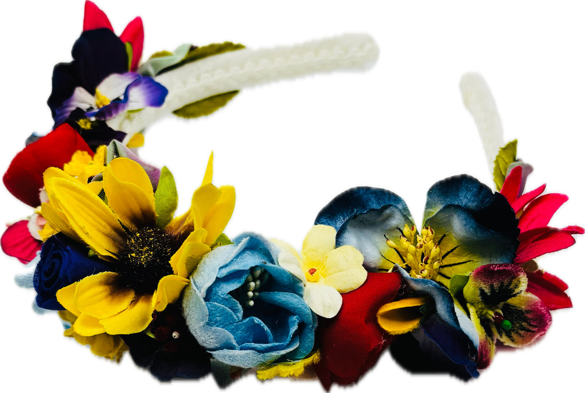 Mar-a-Lago Club One-of-a-Kind Multicolour Floral Headband, 1"