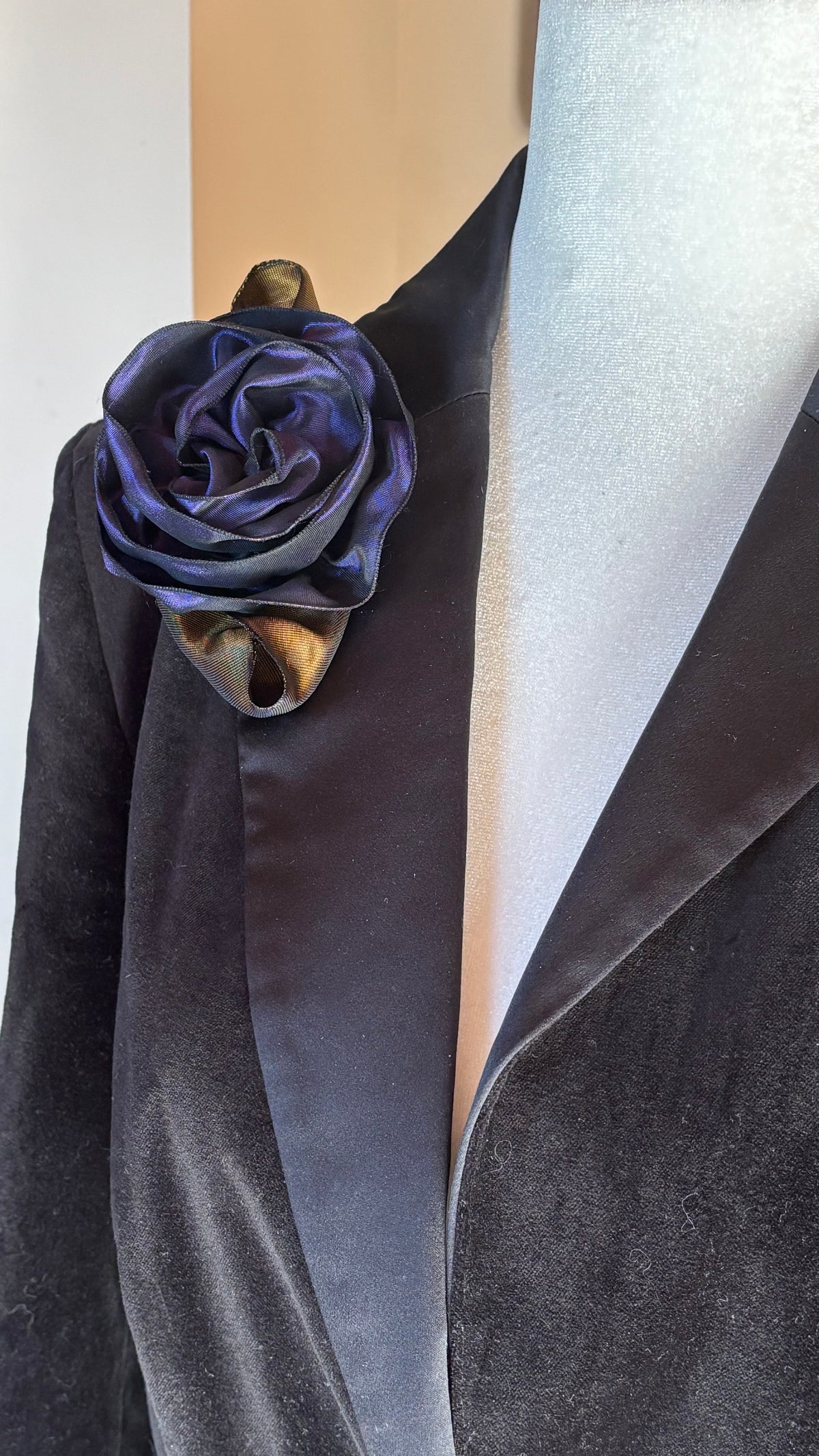 Rosette Purple Reshapeable Flower Pin & Clip, 3"
