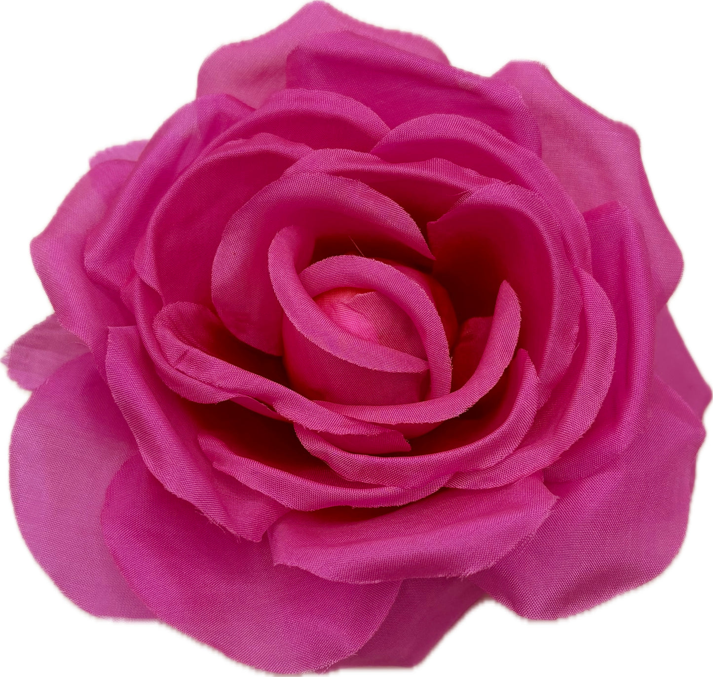 SJP Fuchsia Silk Rose Pin & Clip, 4.5"