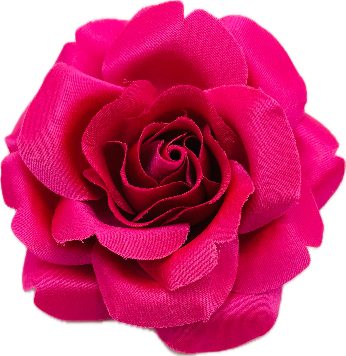 Beth Fuchsia Silk Rose Pin Brooch & Clip, 3.5" – Handmade