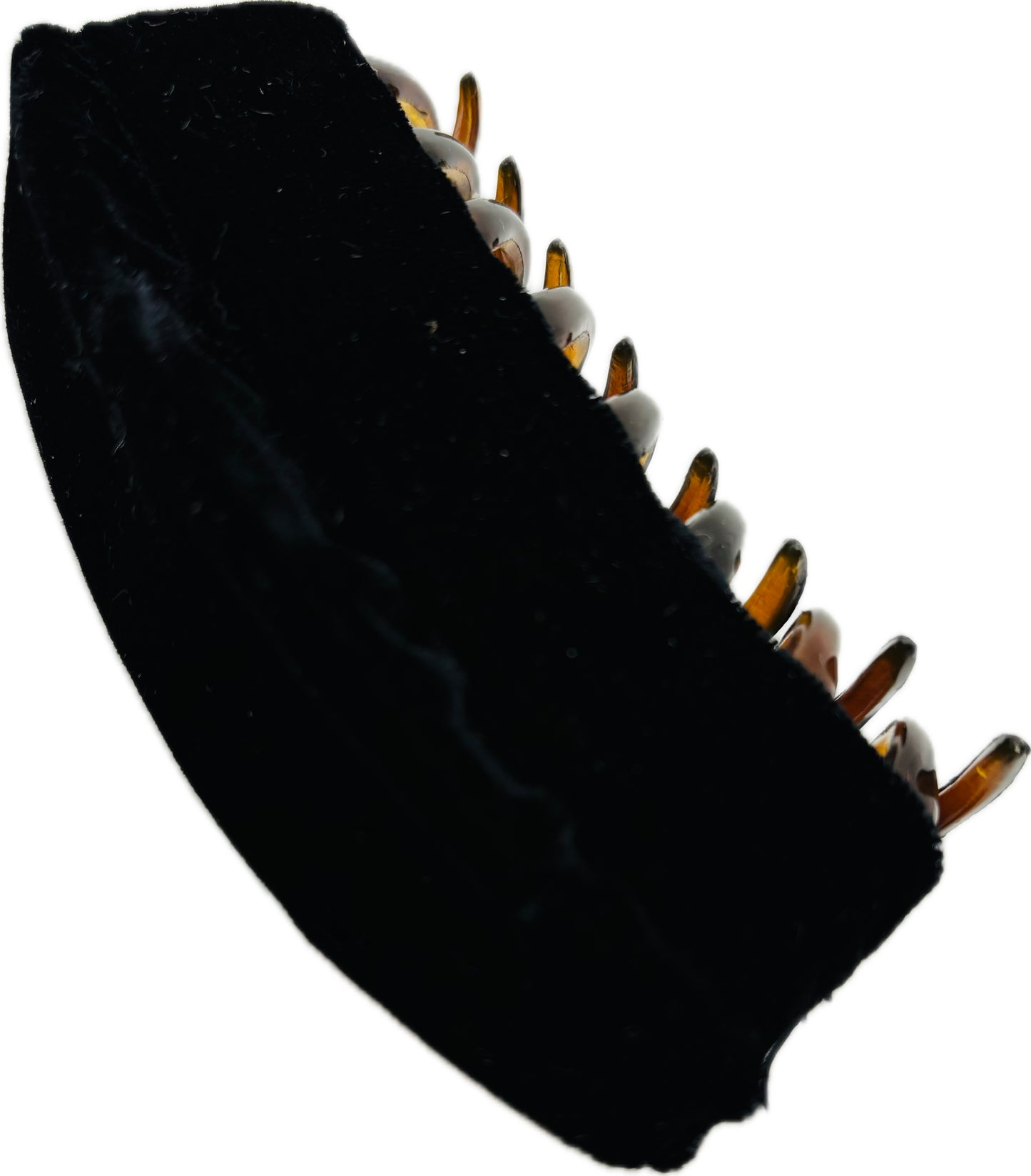 Karin's Garden 4 1/2" Black Velvet Updo French Claw Clip. Handmade in the USA