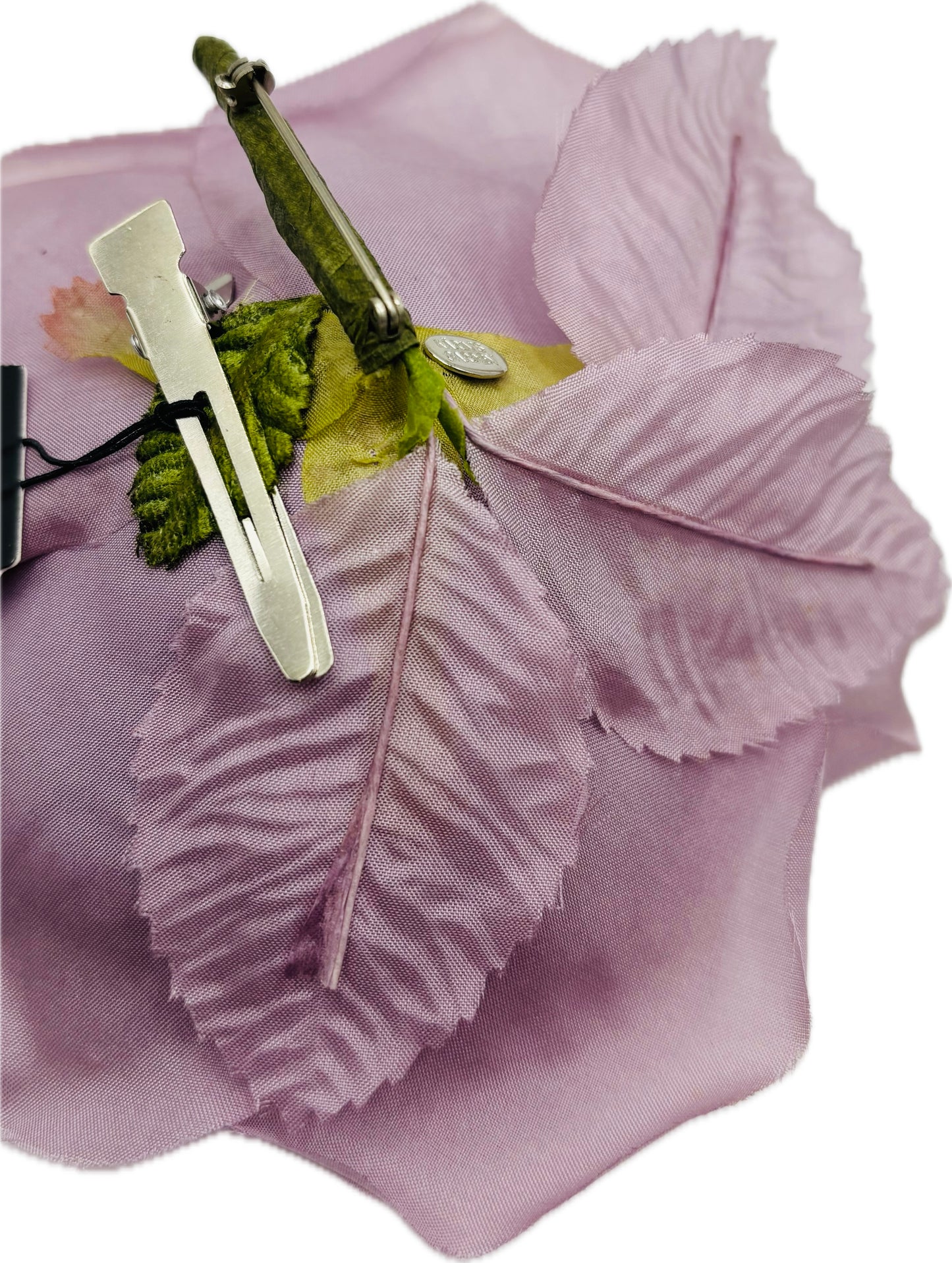 Lainey Silk Cabbage Rose Pin & Clip, 4.5"