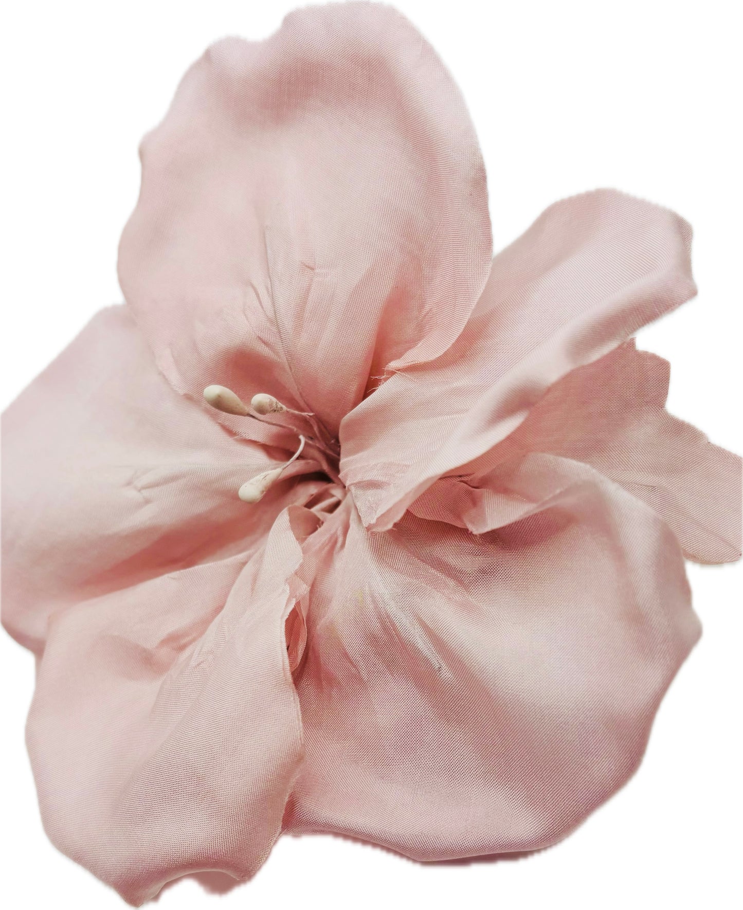 Estelle Pink Silk Blend Romantic Poppy Brooch & Clip, 4"