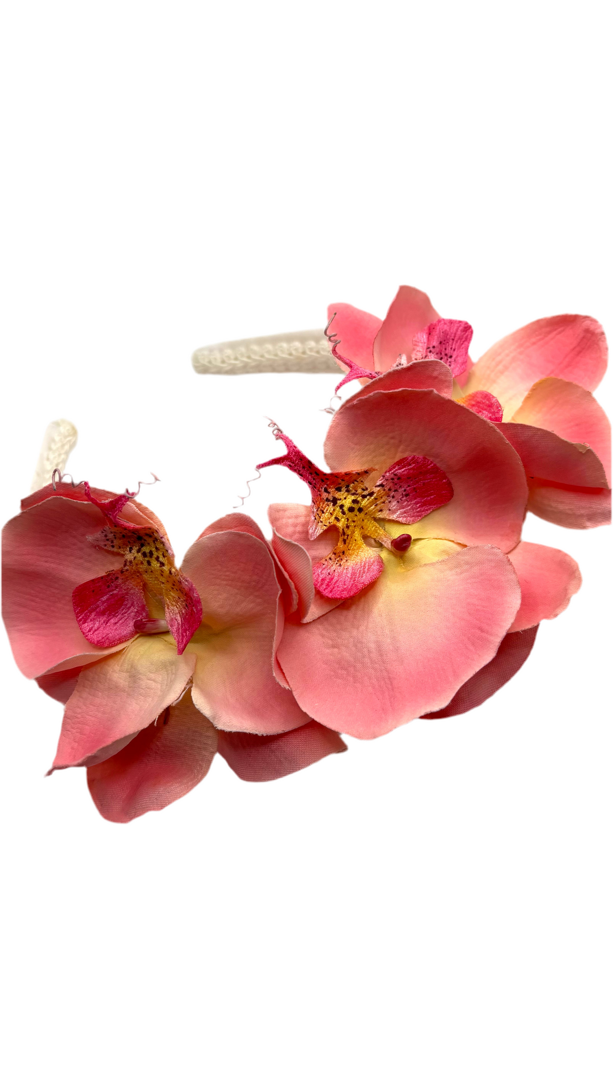 Stella Pink Orchids Headband, 1" Comfort Fit – Handmade