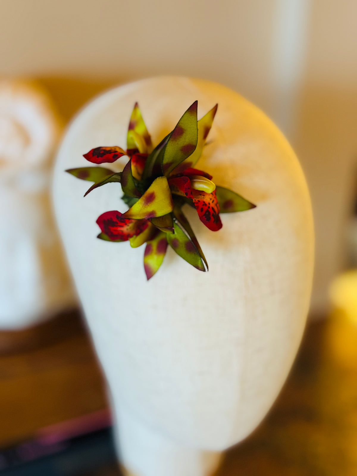 Isla Olive Green Mini Orchids Clip & Brooch