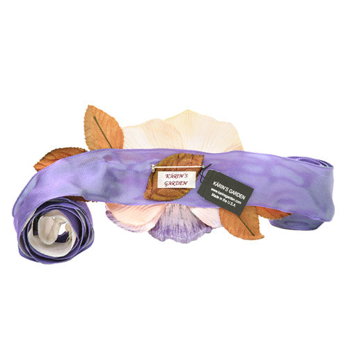 Burgundy & Pink Pansy Hat Sash