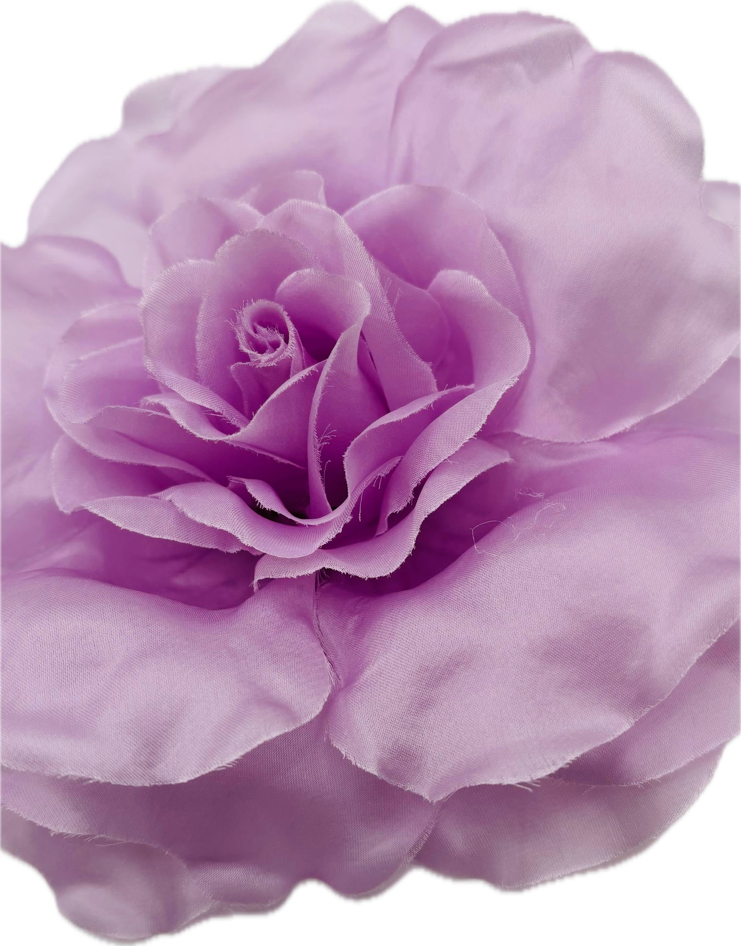 Jolie Lavender Silk Cabbage Rose Pin & Clip, 8"