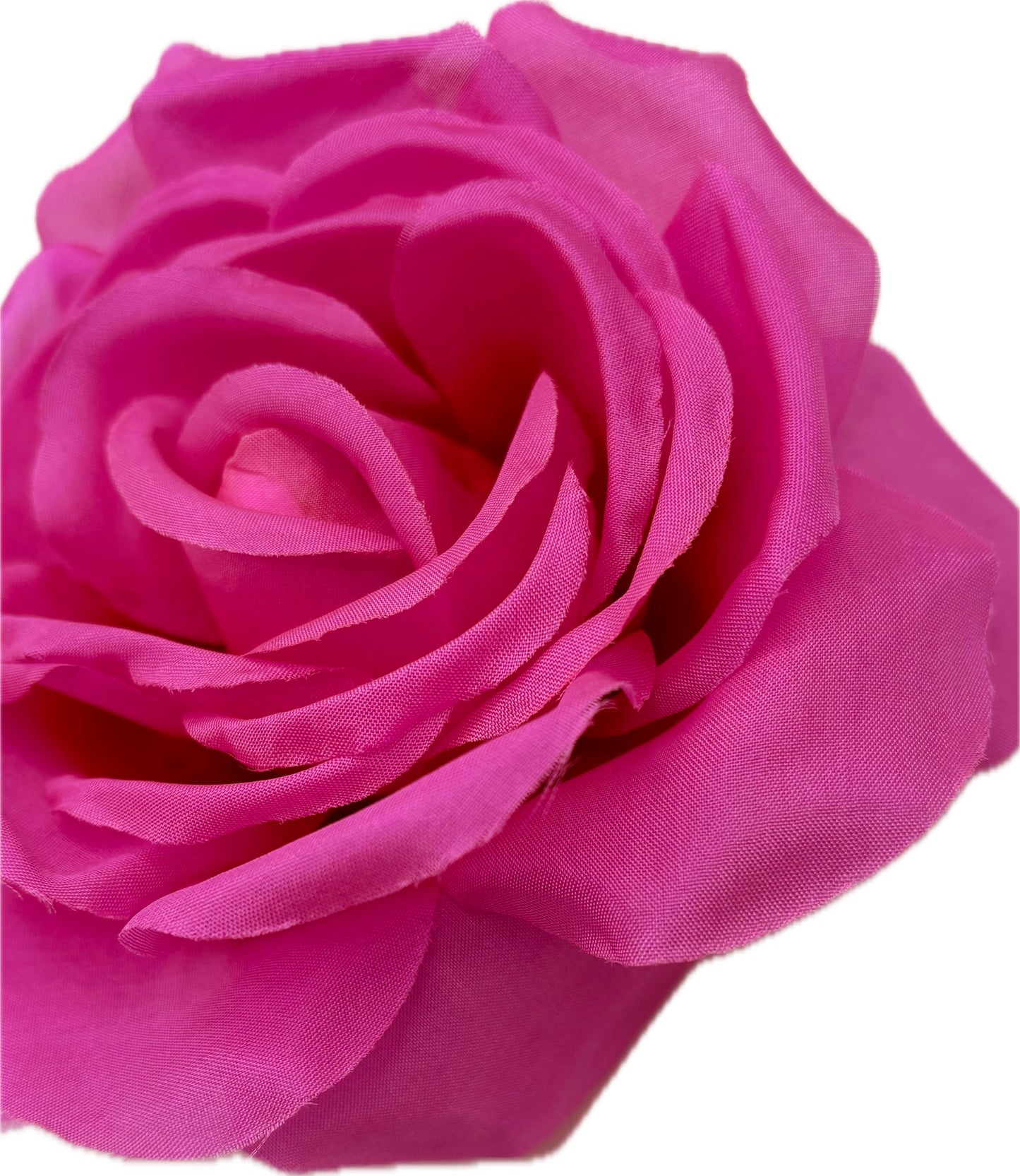 SJP Fuchsia Silk Rose Pin & Clip, 4.5"