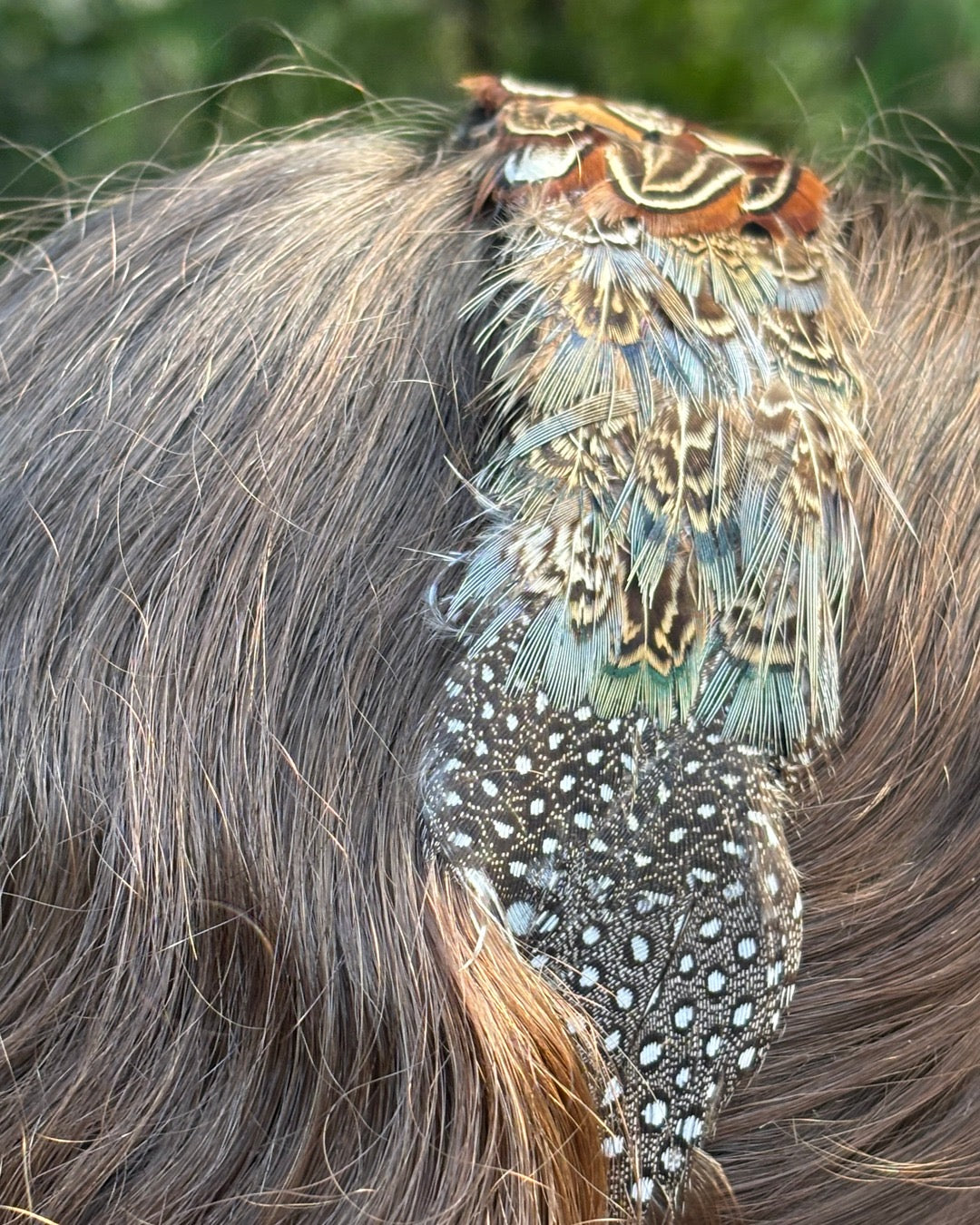 Brown Feather Melange Silk Headband, 1" – Handmade