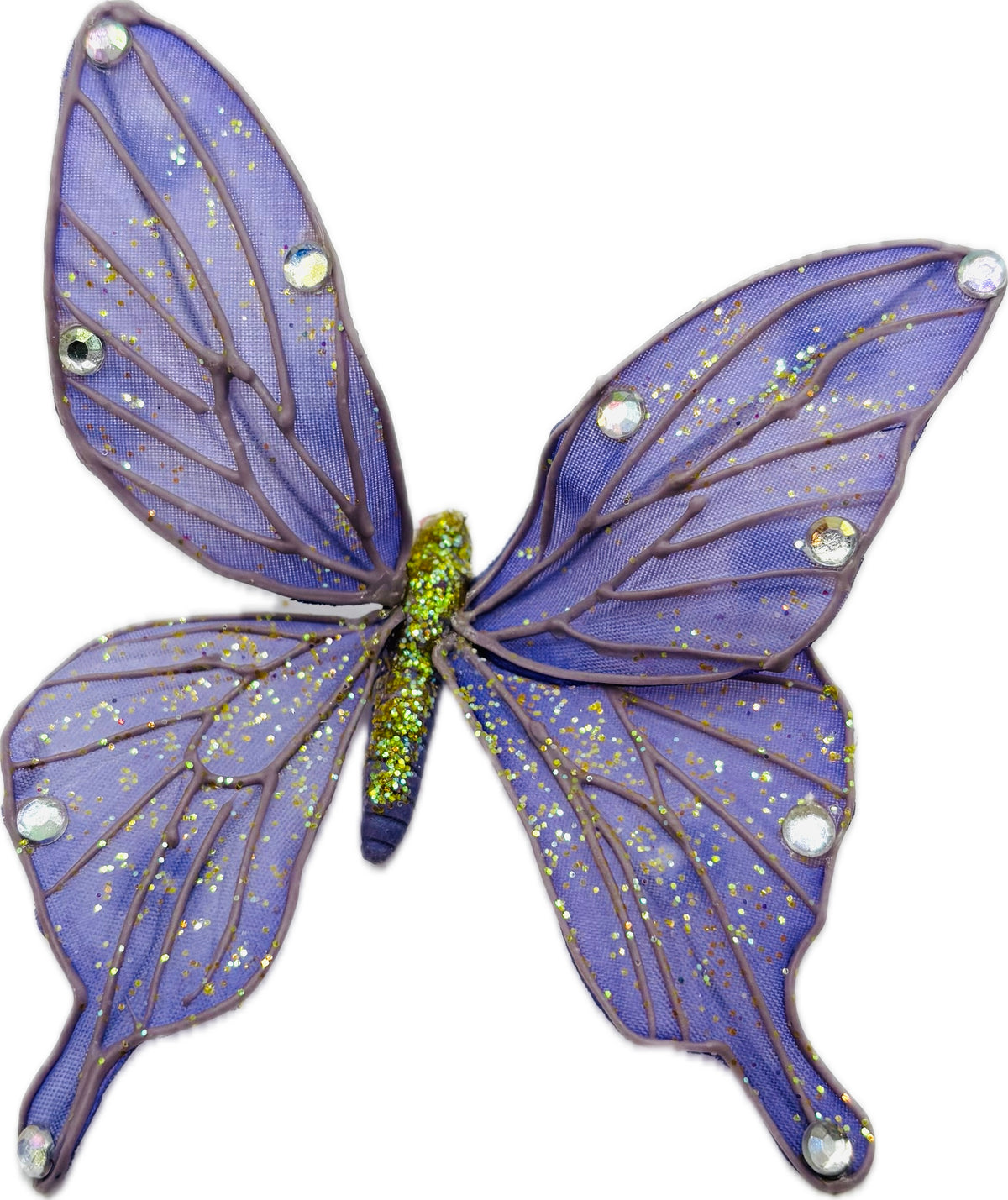 Vanessa Lavender Butterfly Clip, 3"