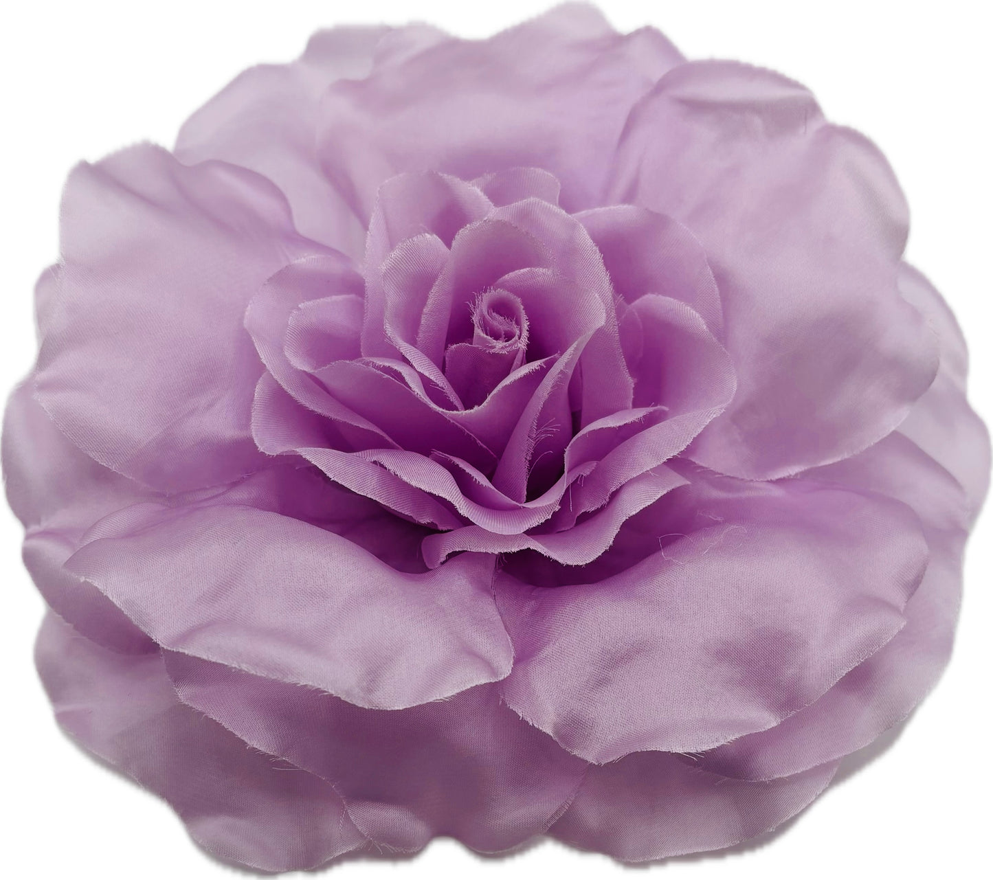 Jolie Lavender Silk Cabbage Rose Pin & Clip, 8"