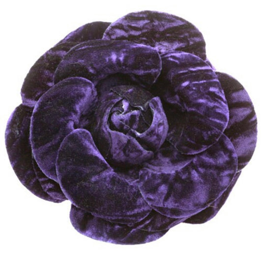 Karin’s Garden 4” Purple Crushed Velvet Rose Pin-Clip