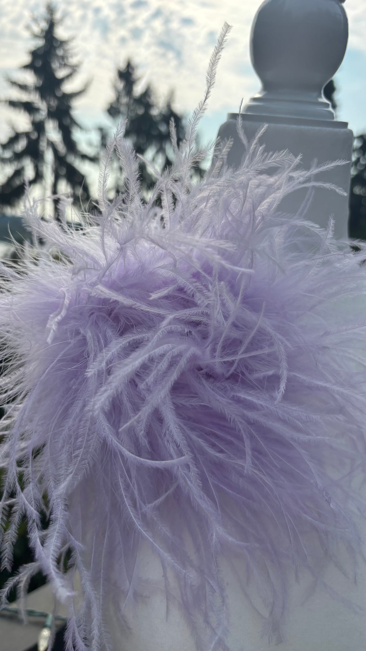 Dietrich Grand Lavender Ostrich Pin & Clip