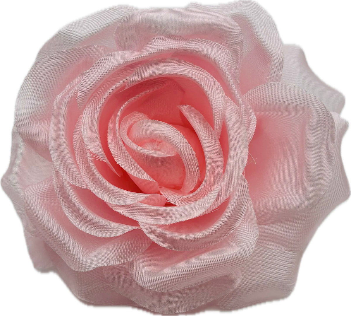 SJP Blush Pink Silk Rose Brooch & Clip, 4.5"