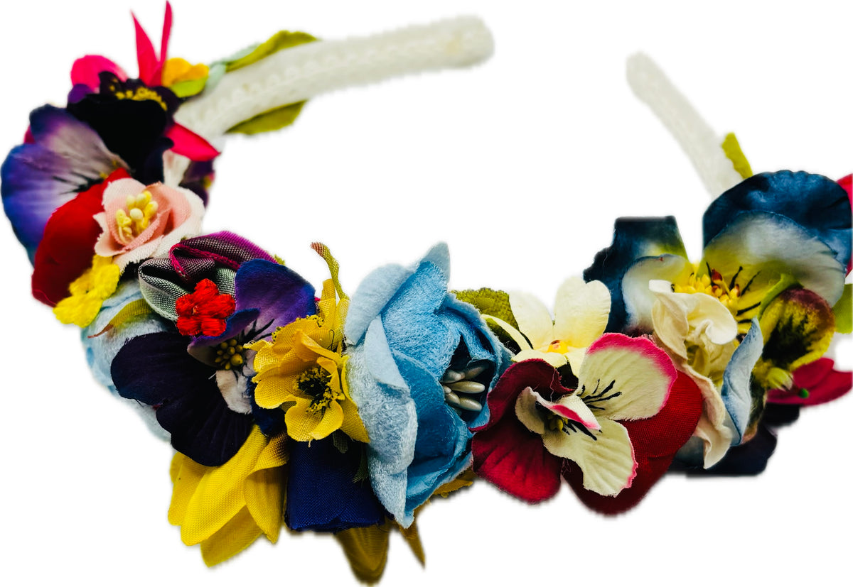 Mar-a-Lago Club One-of-a-Kind Multicolour Floral Headband, 1"